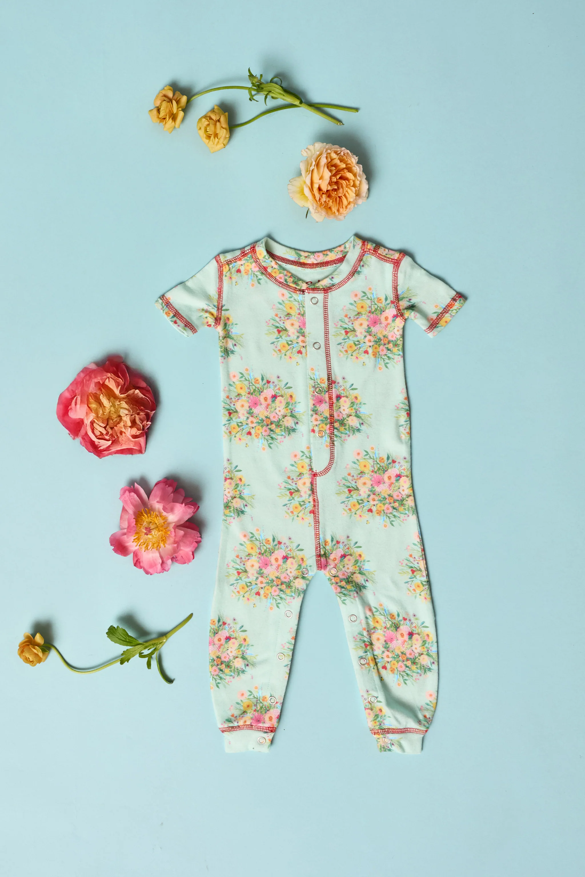 Adrian Valencia x PJS Floral Baby Romper