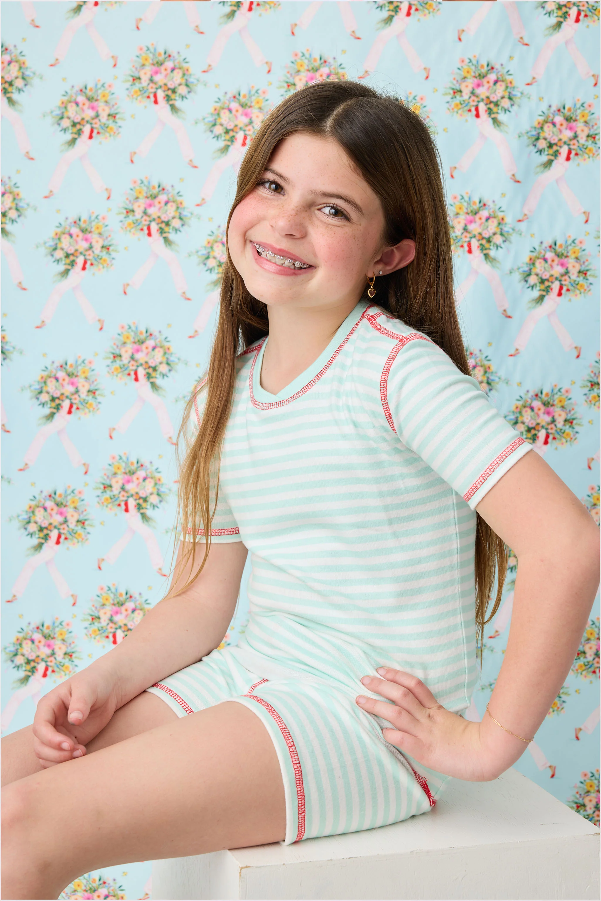 Adrian Valencia x PJS Striped Big Kid PJ Set - Image 3