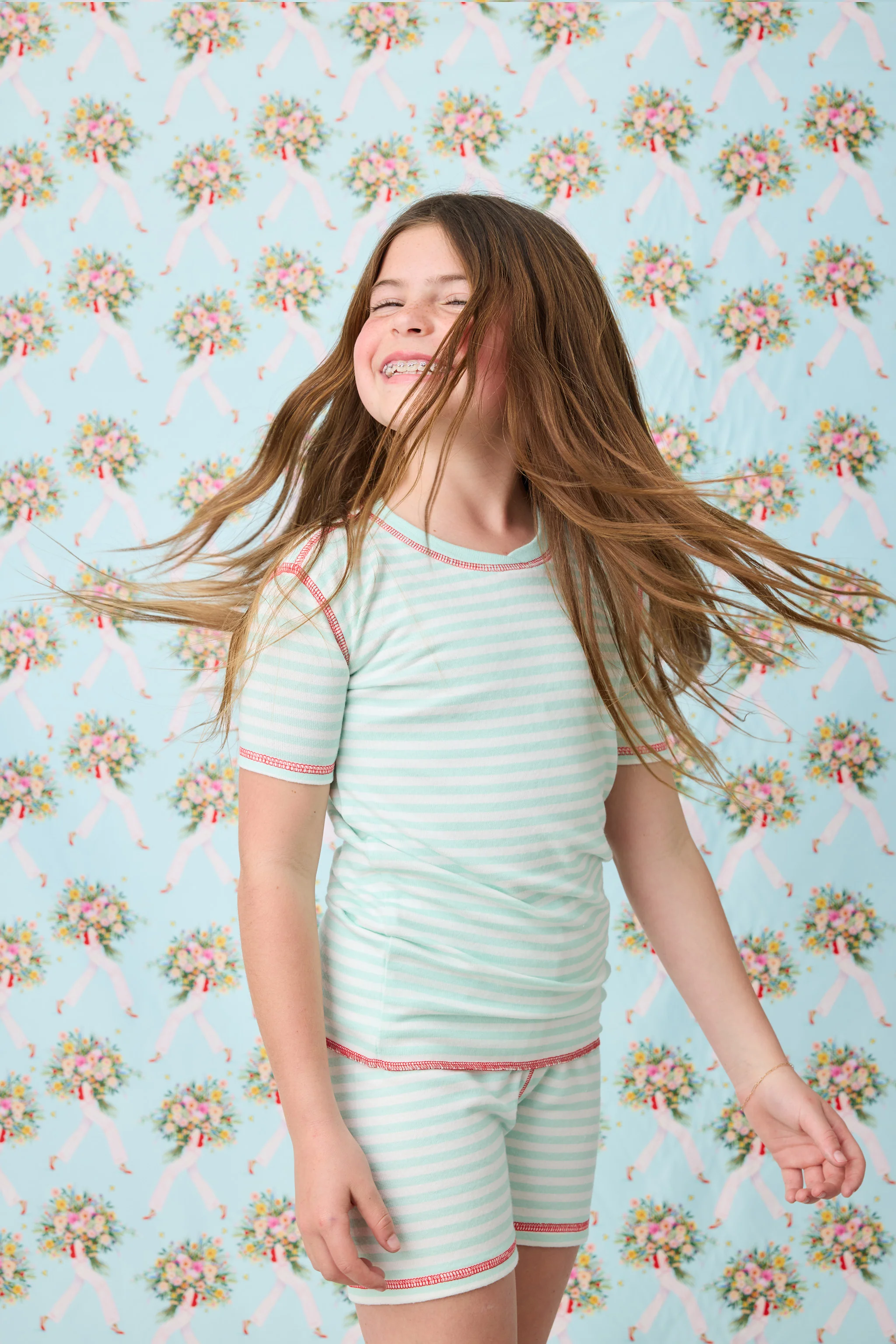 Adrian Valencia x PJS Striped Big Kid PJ Set - Image 4