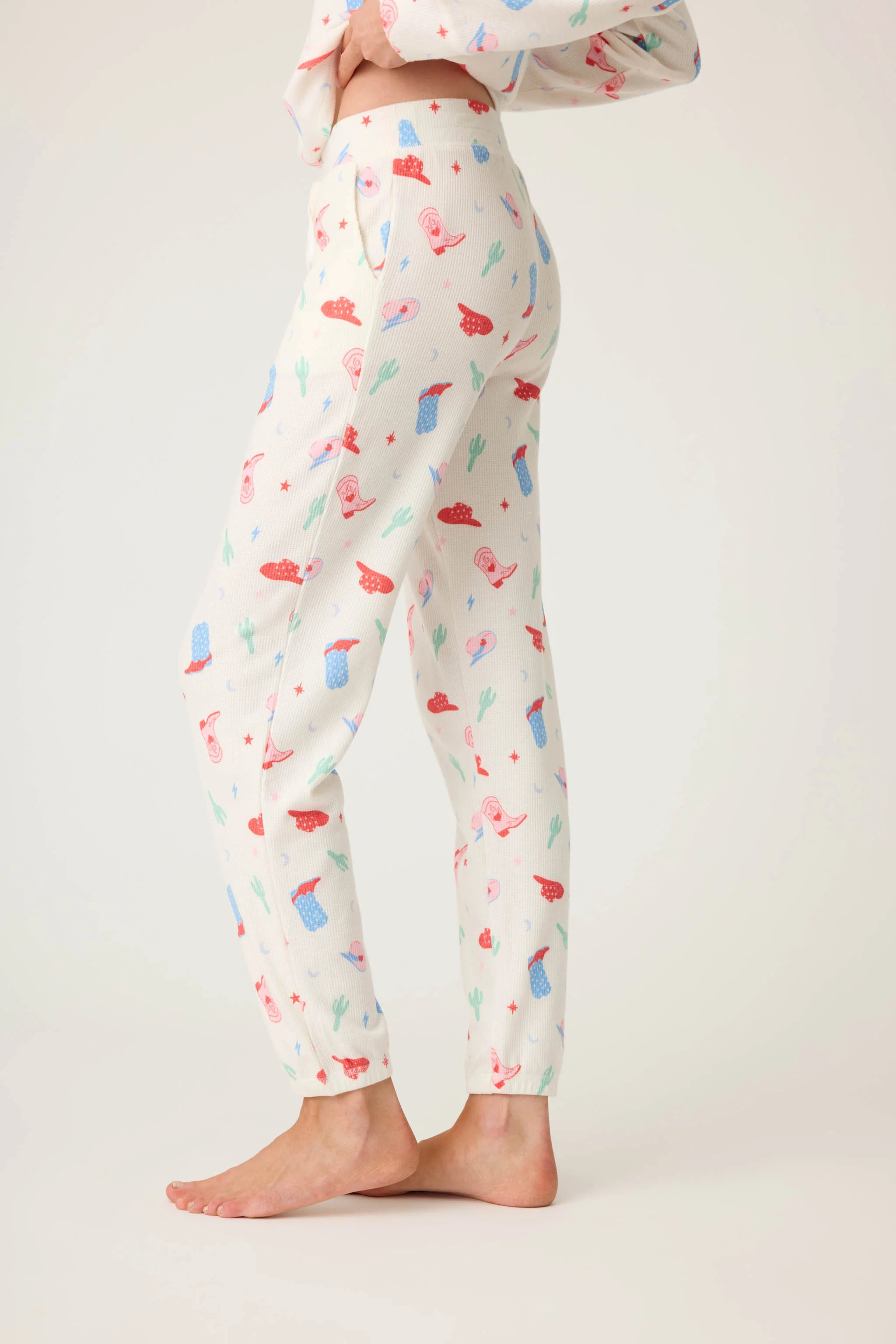 American Honey Cowboy Print Banded Pants - Image 5