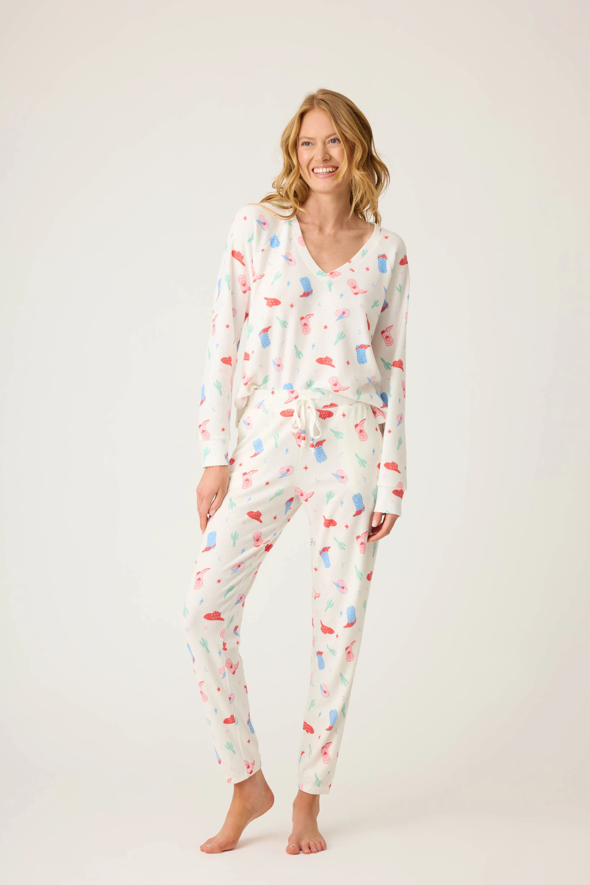 American Honey Cowboy Print Banded Pants - Image 6