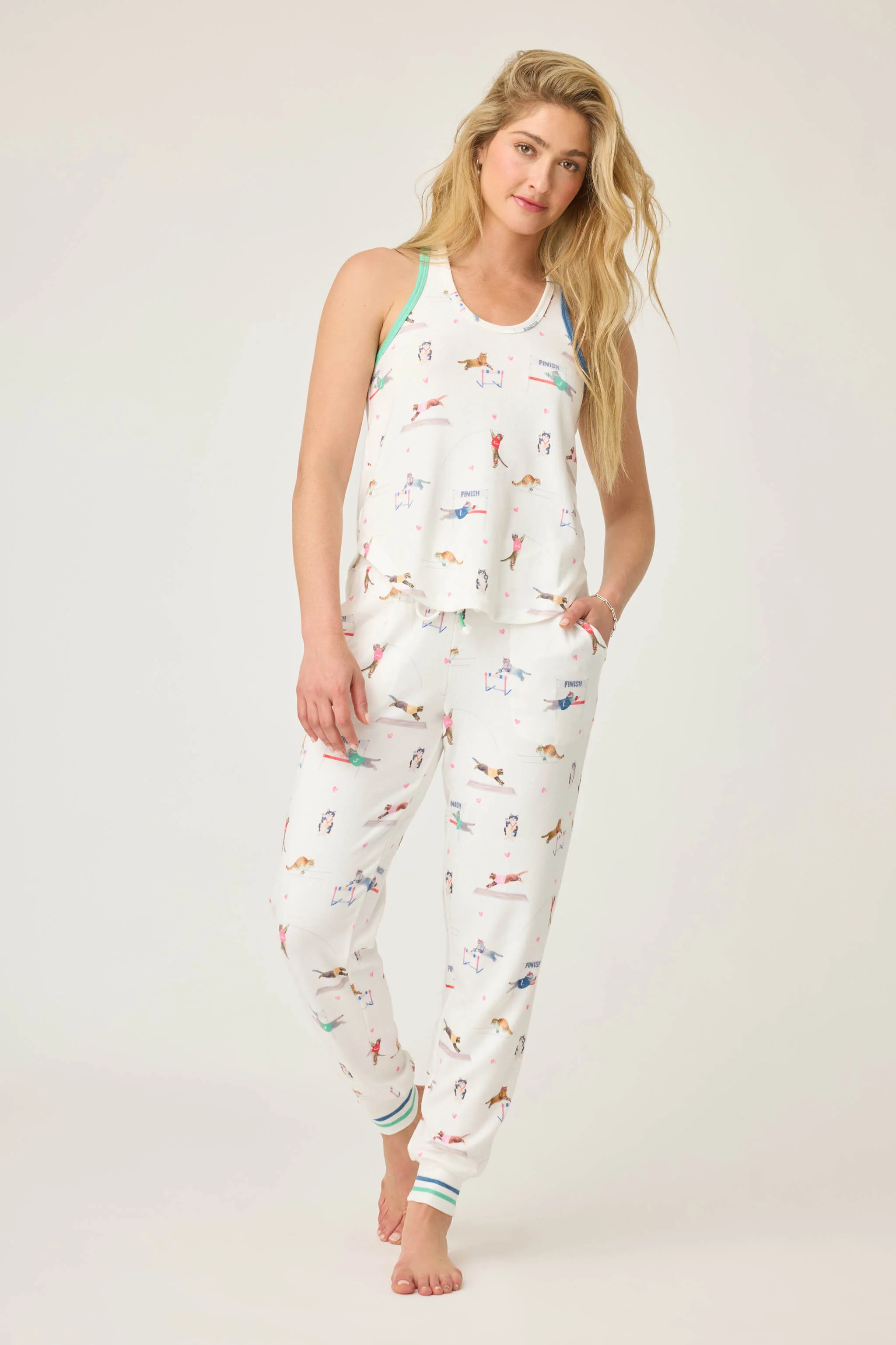 Catletics Cat Print Banded Pants - Image 3
