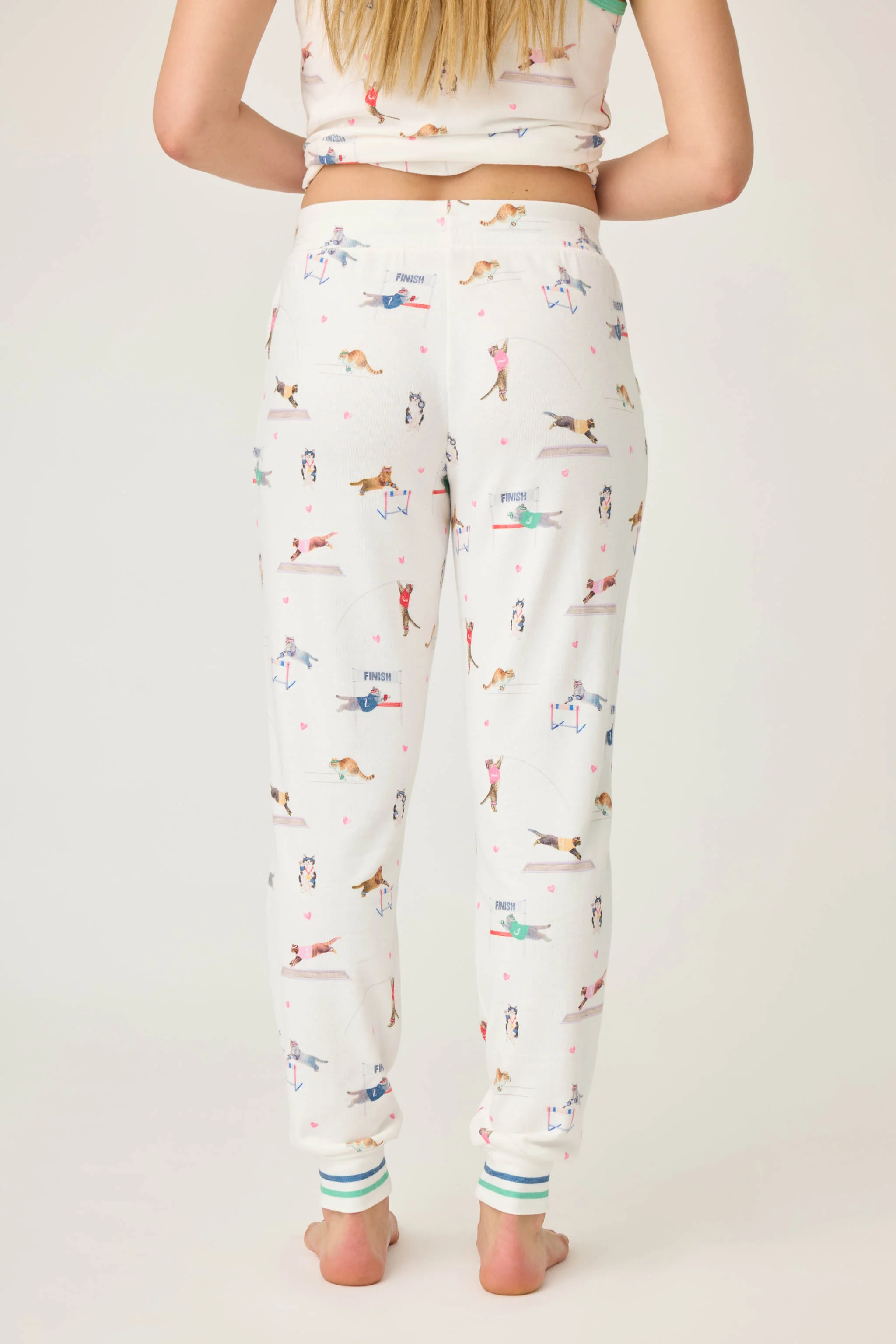 Catletics Cat Print Banded Pants - Image 4