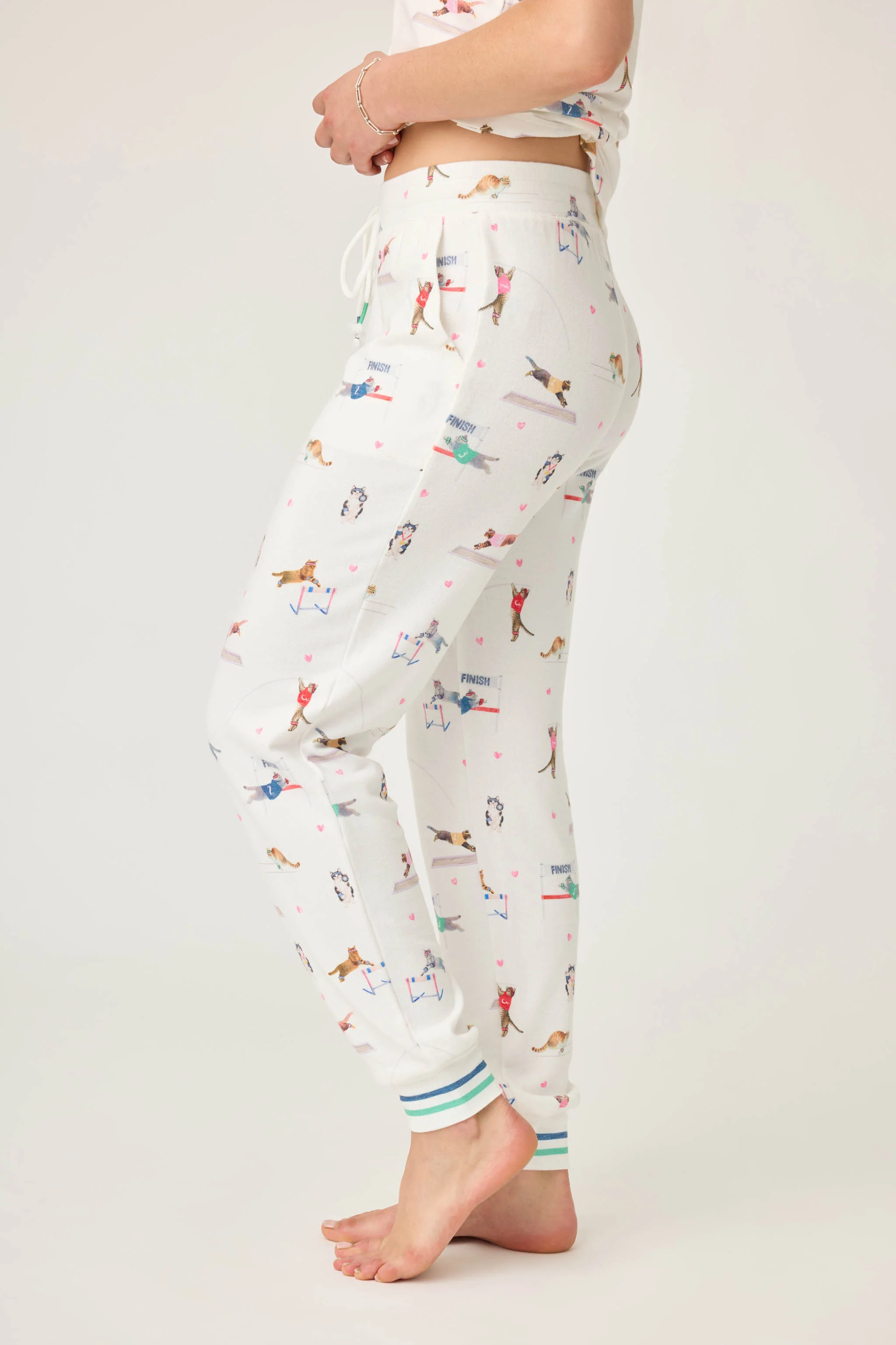 Catletics Cat Print Banded Pants - Image 5