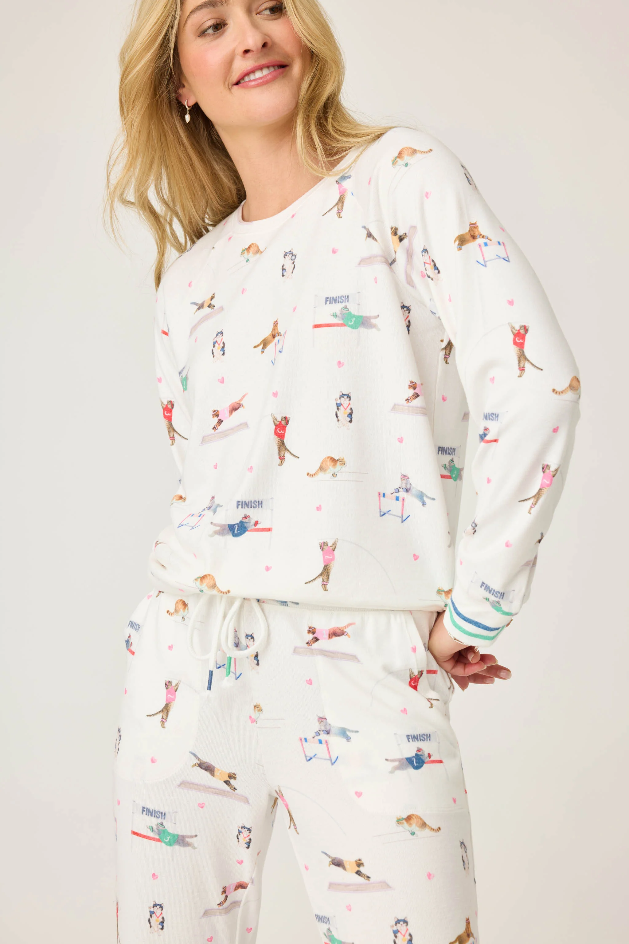 Catletics Cat Print Long Sleeve Top - Image 4
