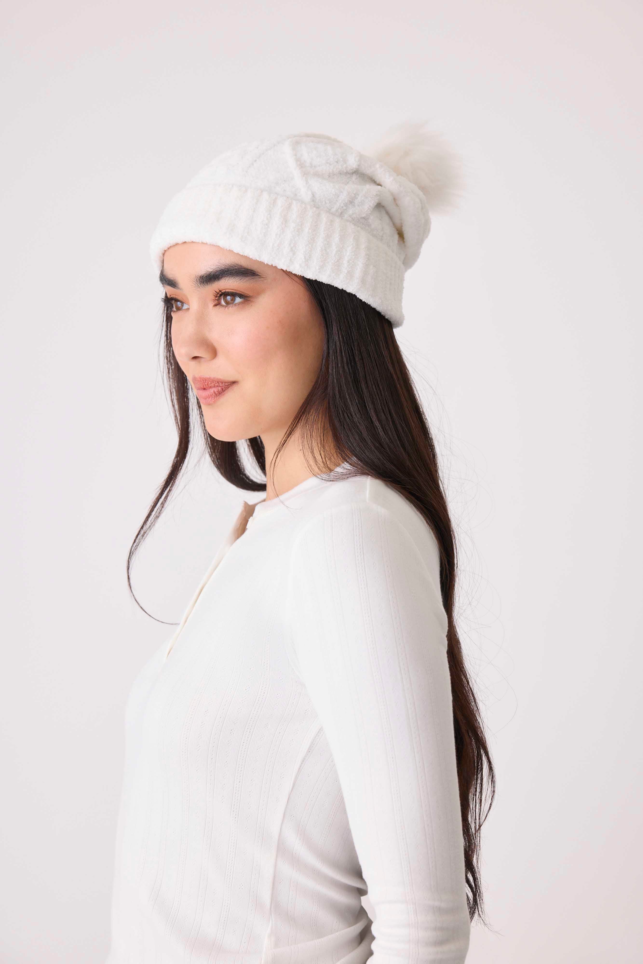 Chenile Cable Knit Beanie - Image 4