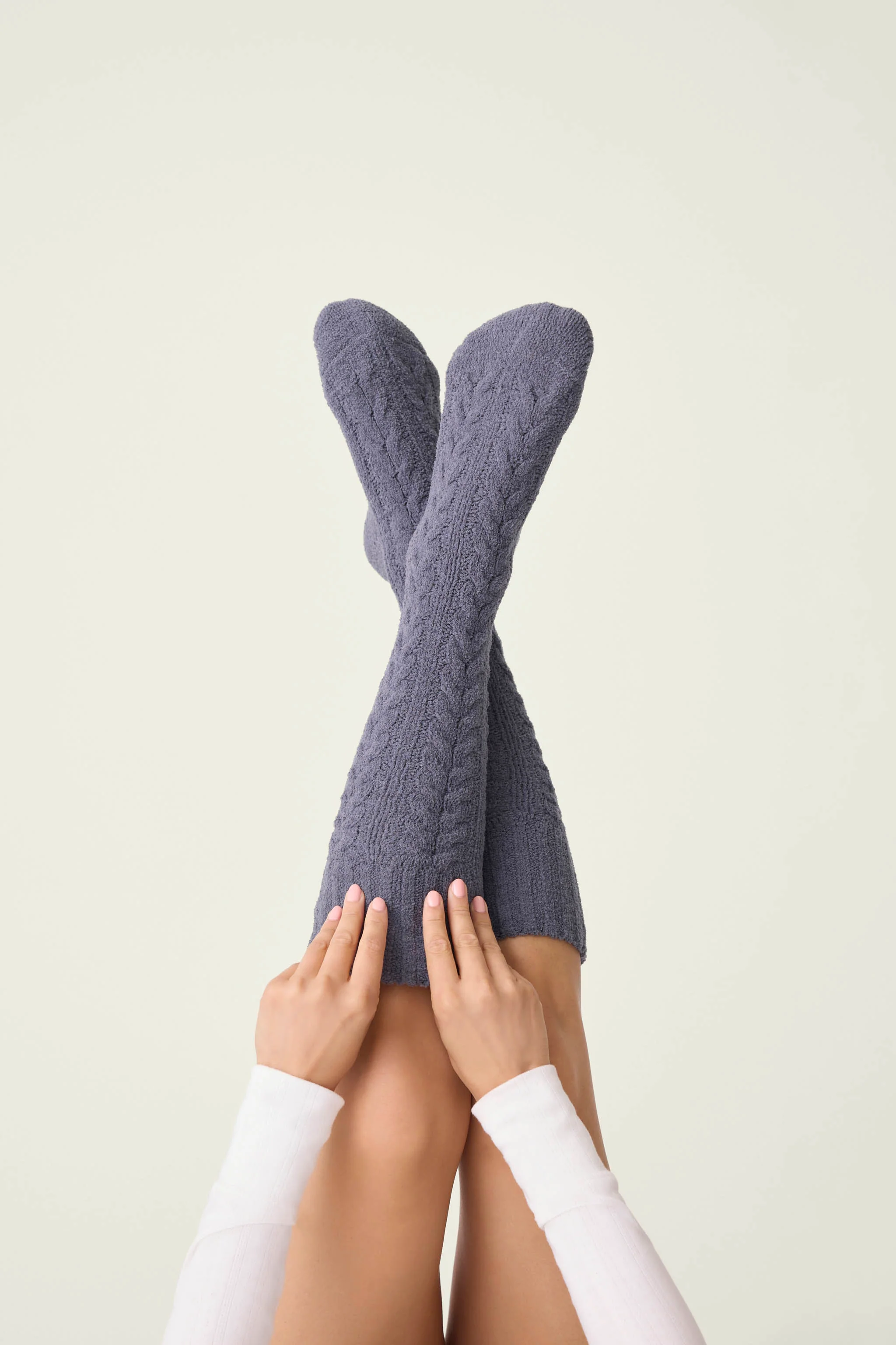 Chenille Cable Knit Mid-Calf Socks - Image 4