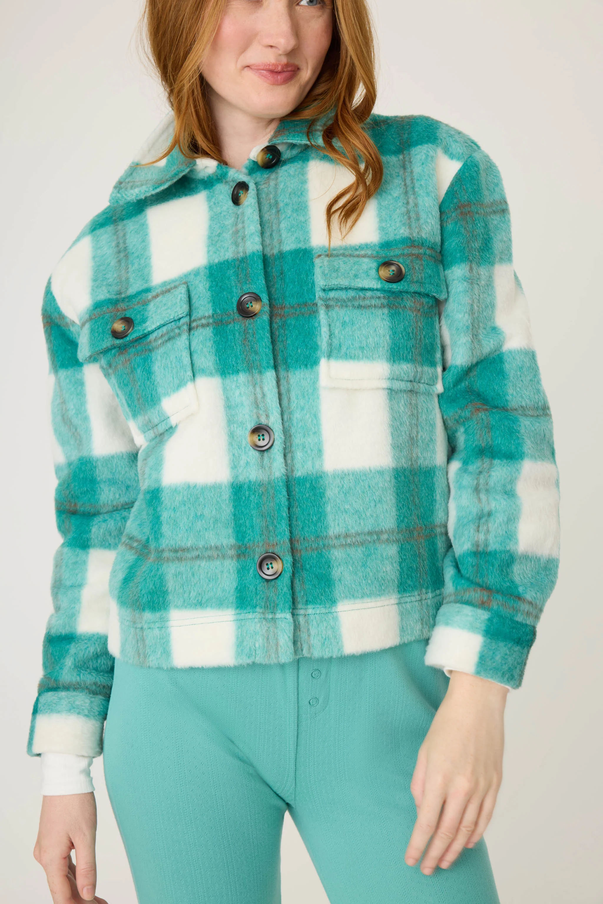 Cozy Plaid Jacket - Image 3