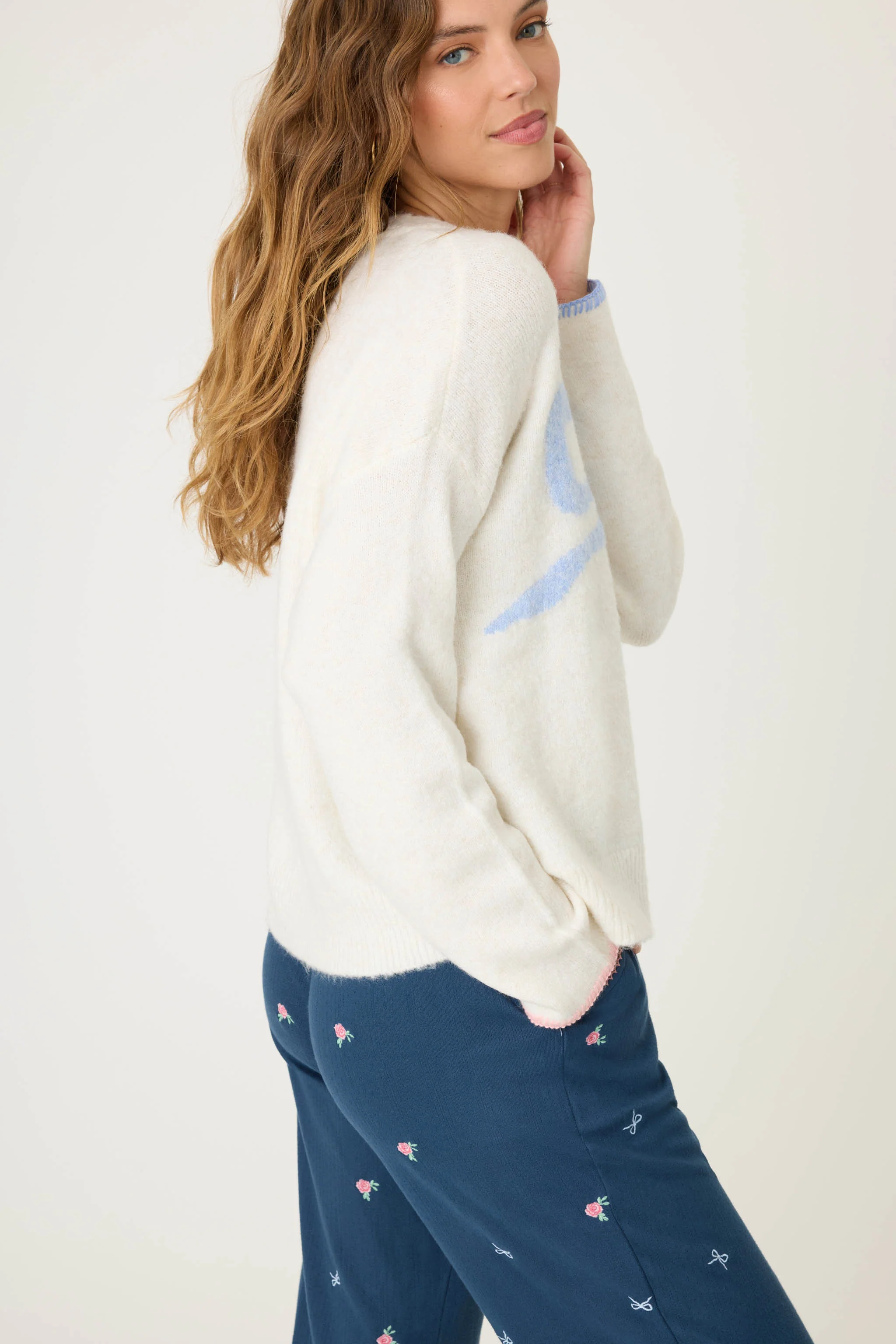 English Rose Bow Snuggle Sweater - Image 6