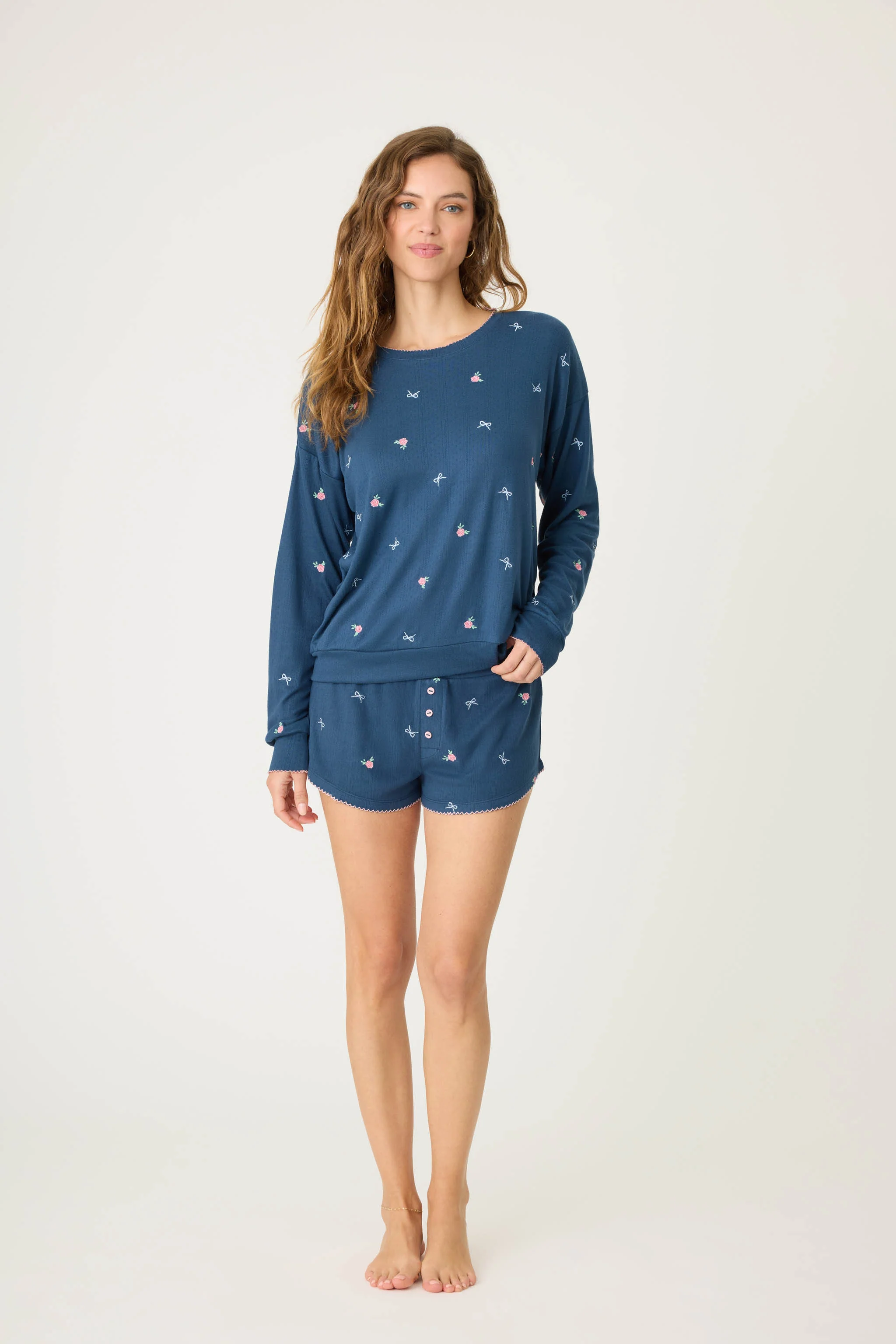 English Rose Embroidered Shorts - Image 3
