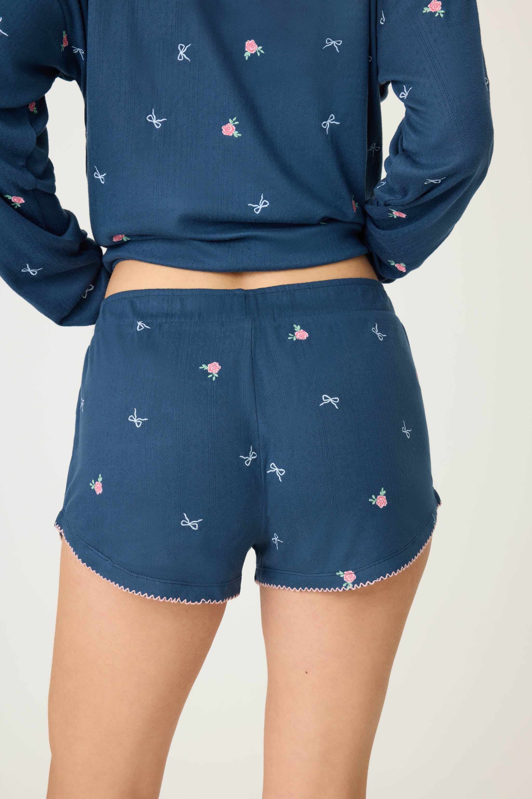 English Rose Embroidered Shorts - Image 5