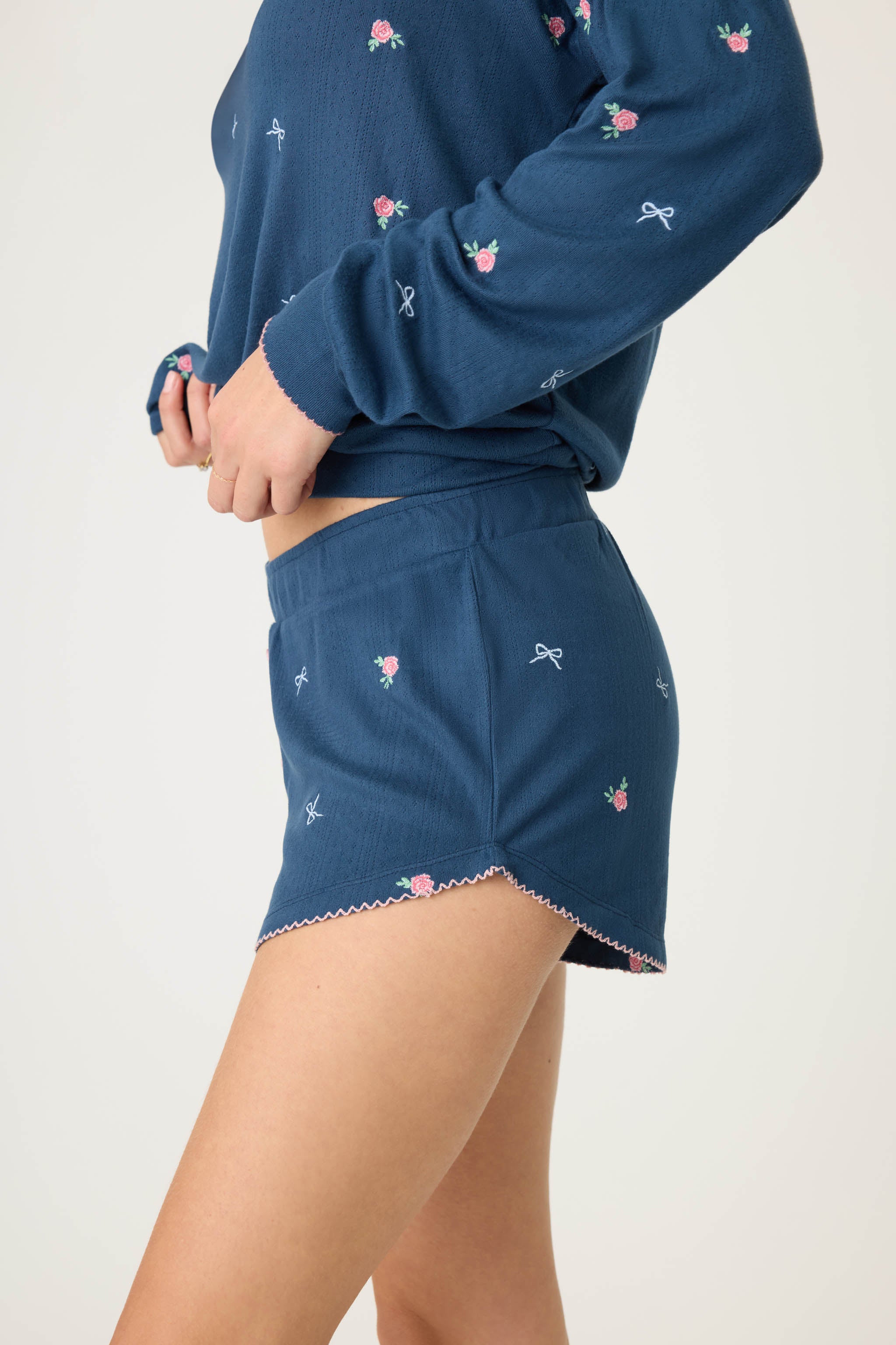 English Rose Embroidered Shorts - Image 6