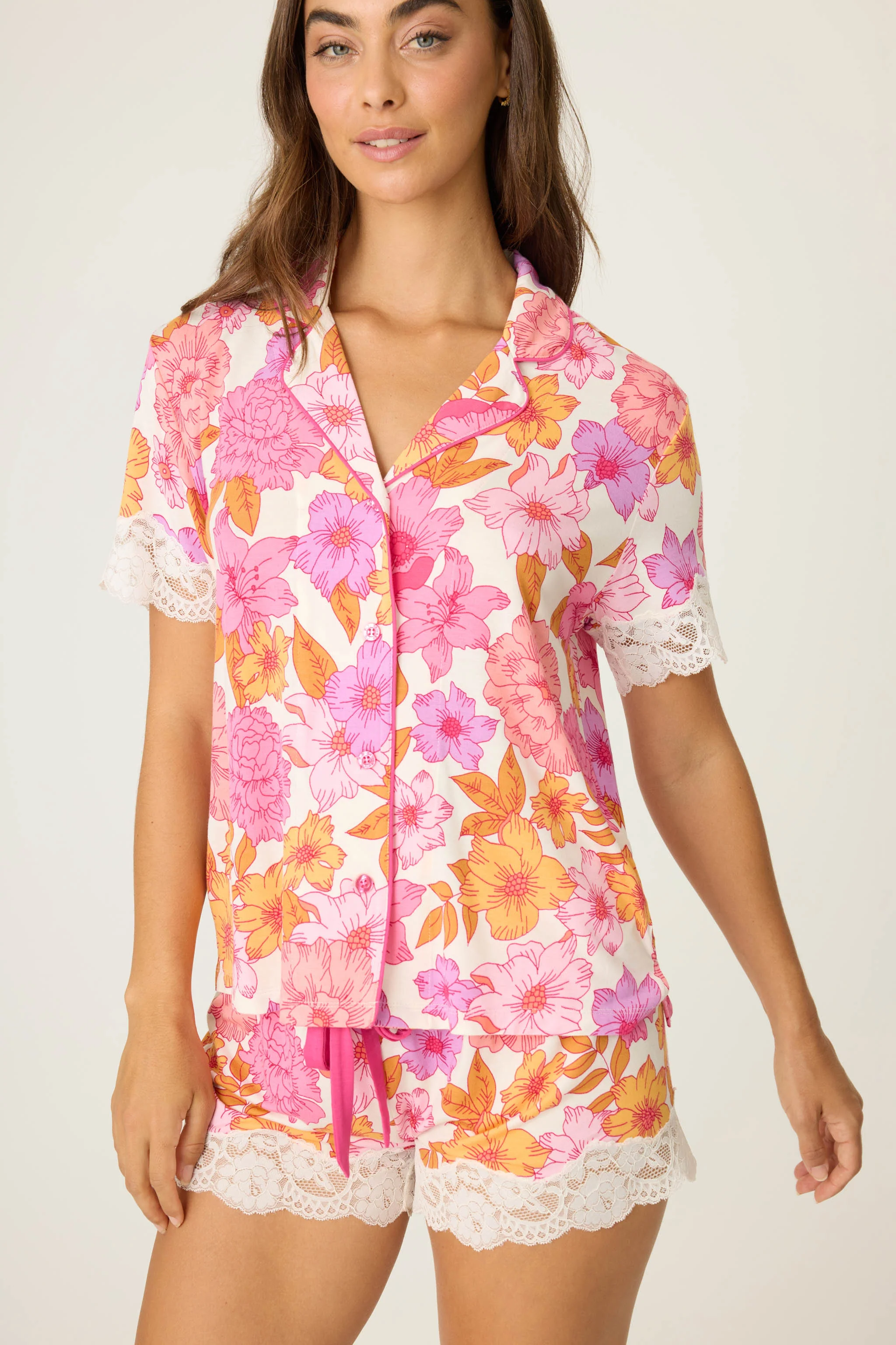 Sweet Dreams Floral Print Modal Short Sleeve Top - Image 6