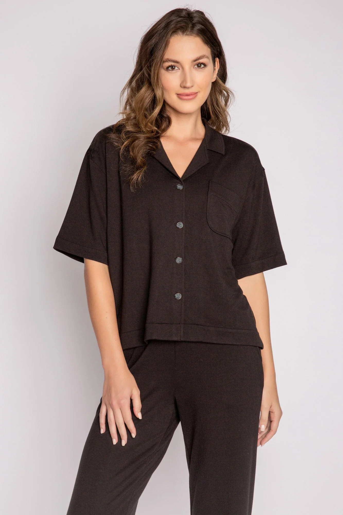 Jammie Essentials Long Black PJ Set - Image 5