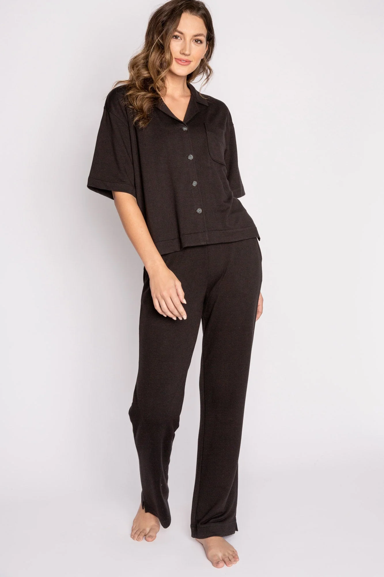 Jammie Essentials Long Black PJ Set - Image 6