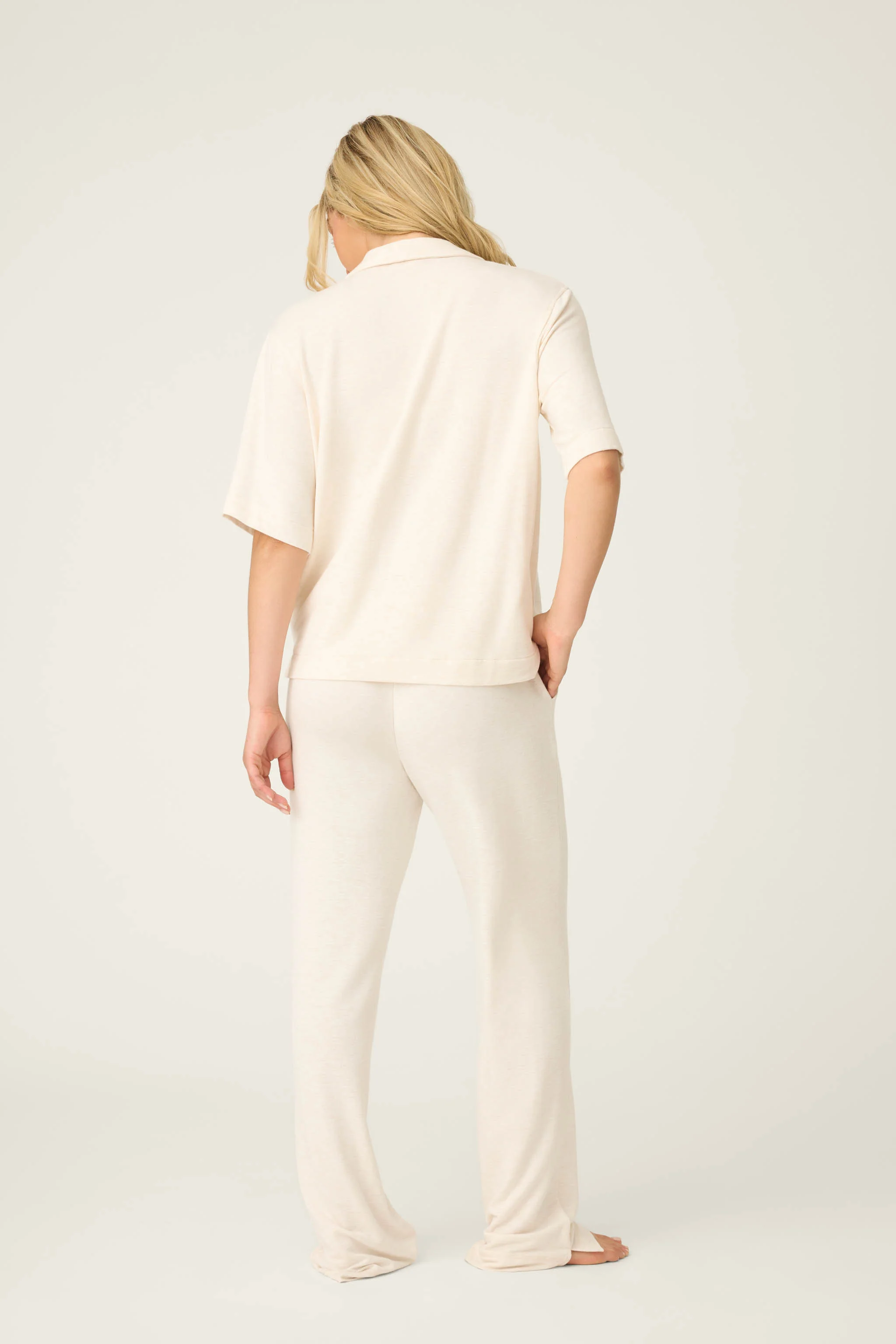Jammie Essentials Long Oatmeal PJ Set - Image 4