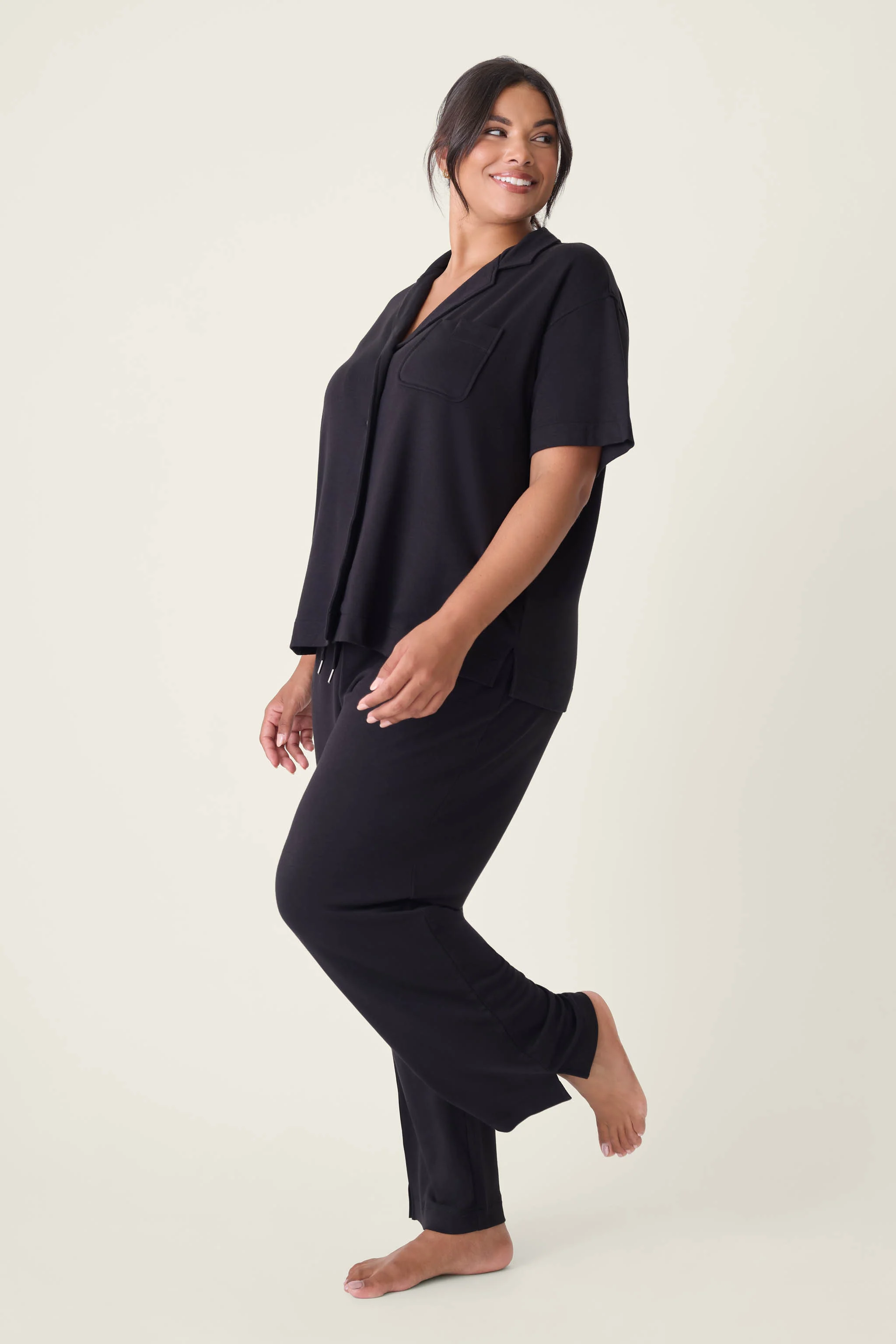 Jammie Essentials Black Plus Size PJ Set - Image 3