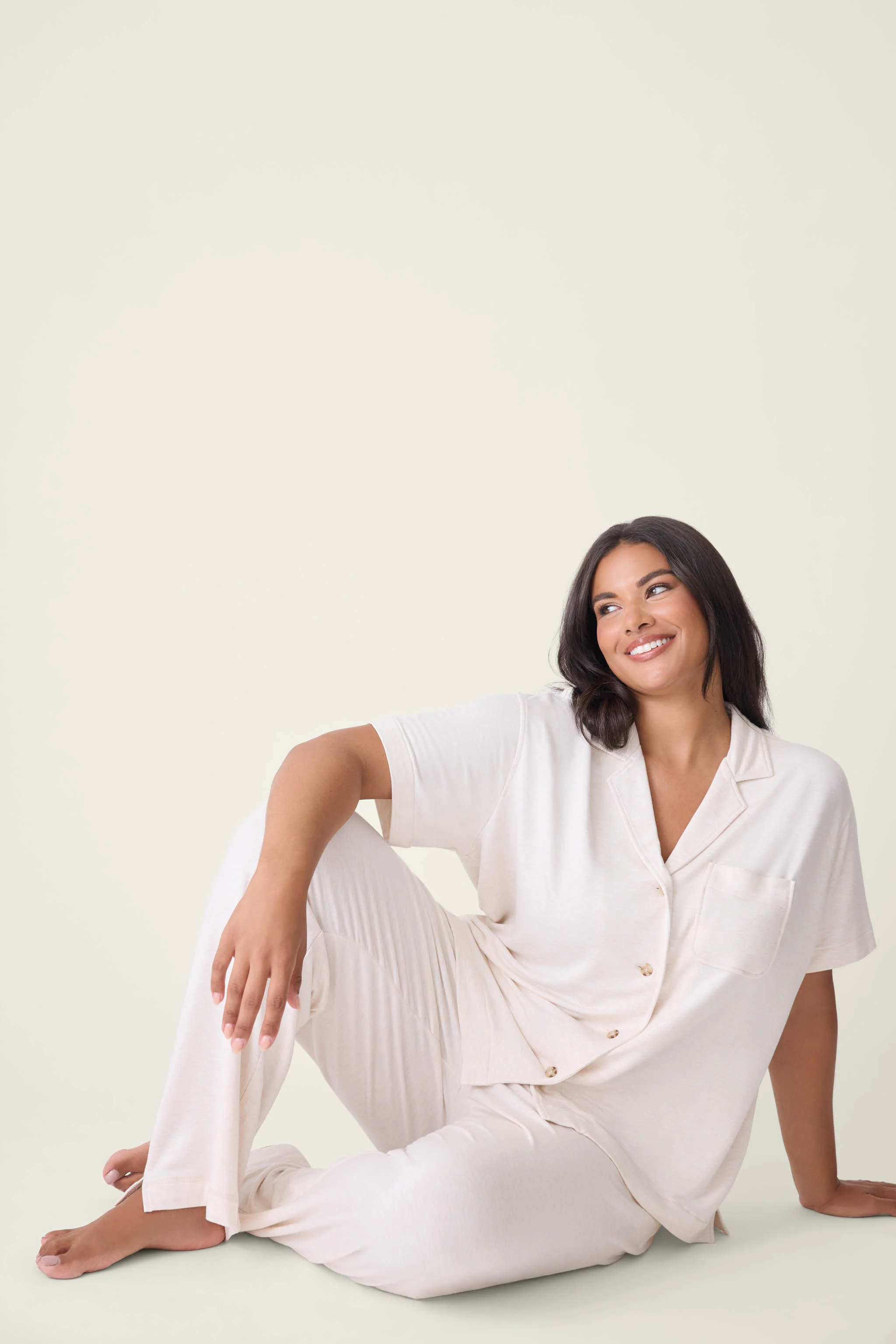 Jammie Essentials Oatmeal Plus Size PJ Set - Image 5