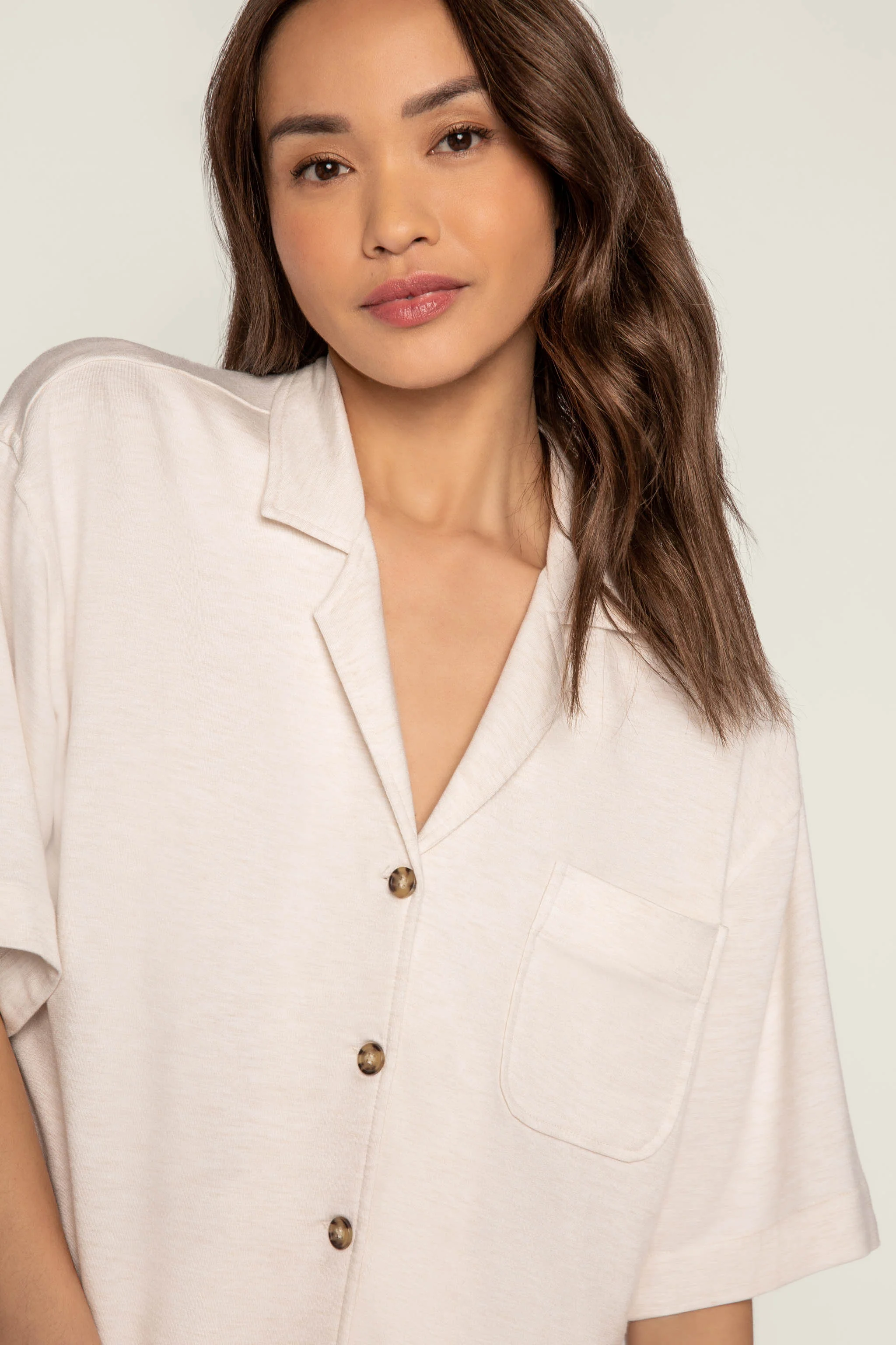 Jammie Essentials Short Oatmeal PJ Set - Image 5