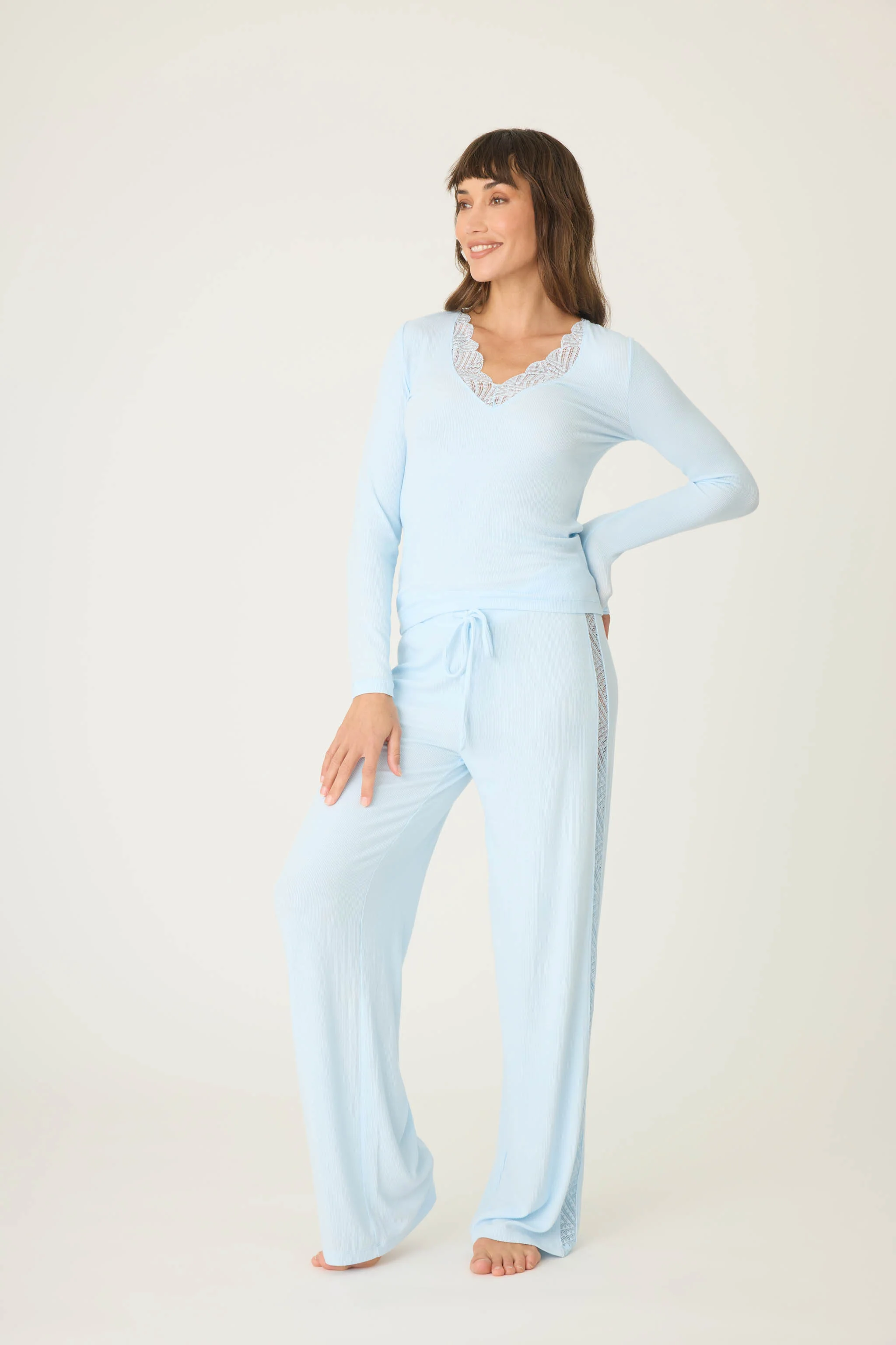 Lacey Basics Ribbed Long Sleeve Top - Image 4