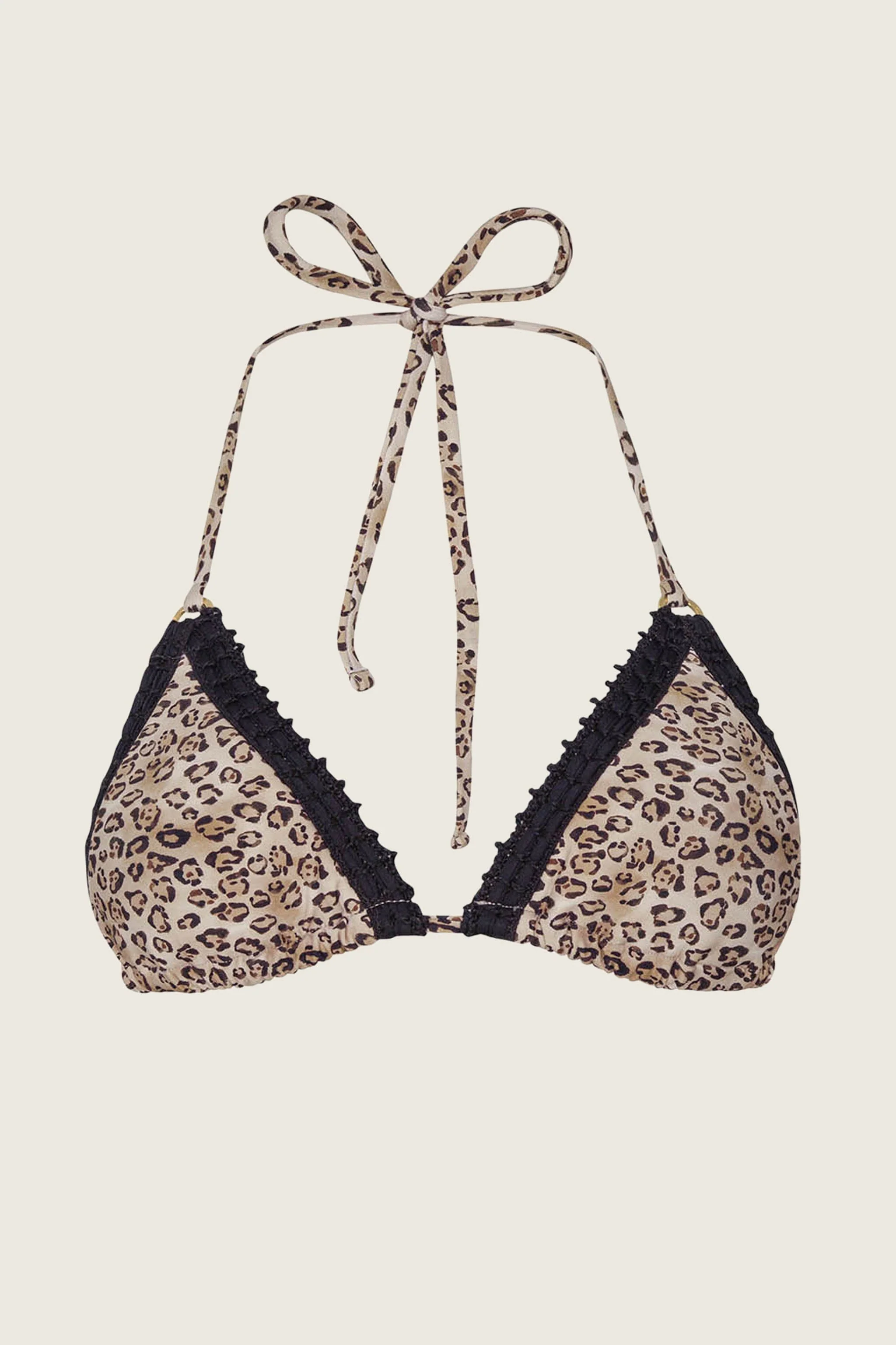 PJS x PQ Swim Leopard Kyle Crochet Trim Triangle Top - Image 6