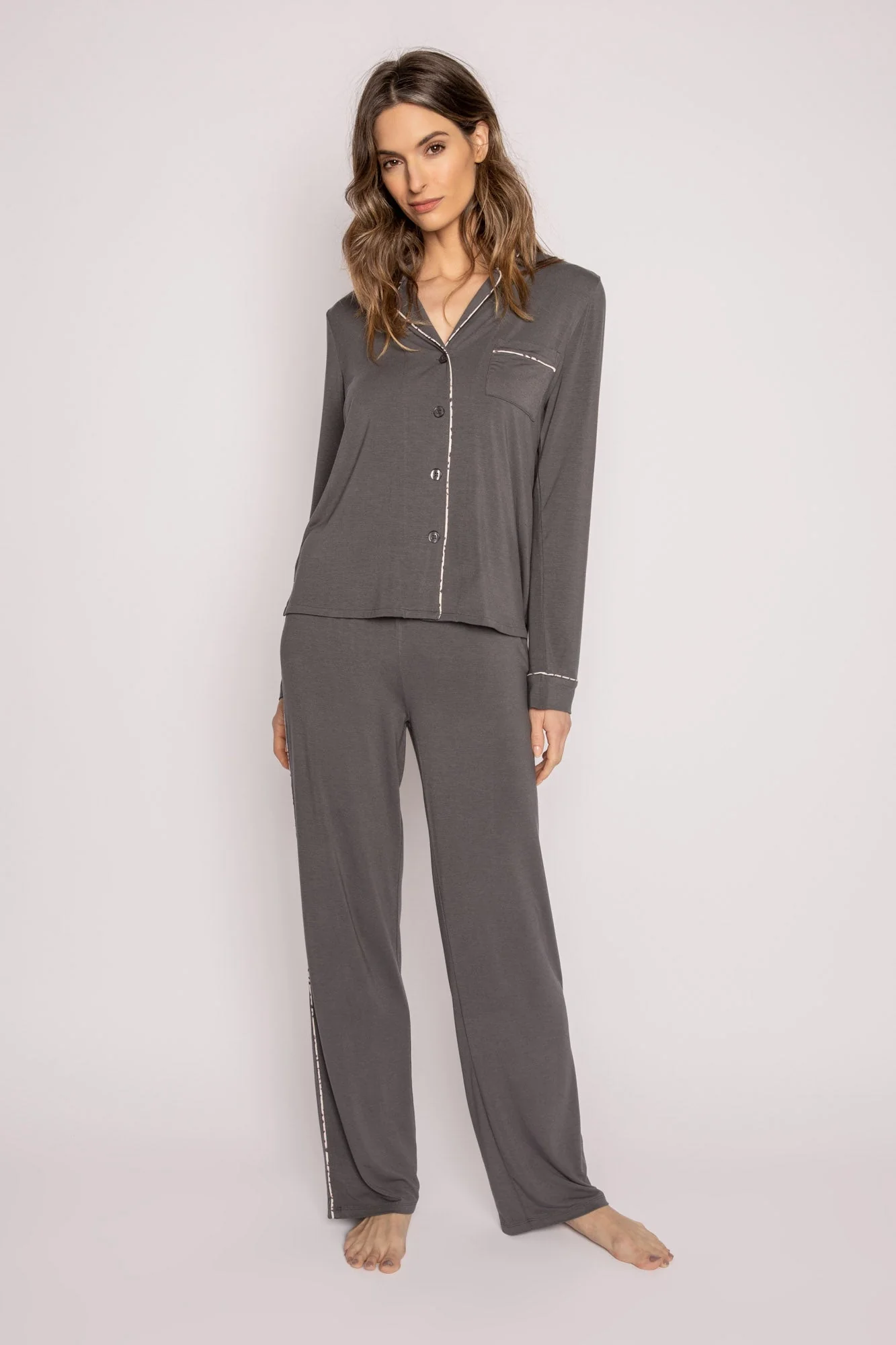Modal Dreams Charcoal 3-Piece PJ Set - Image 3