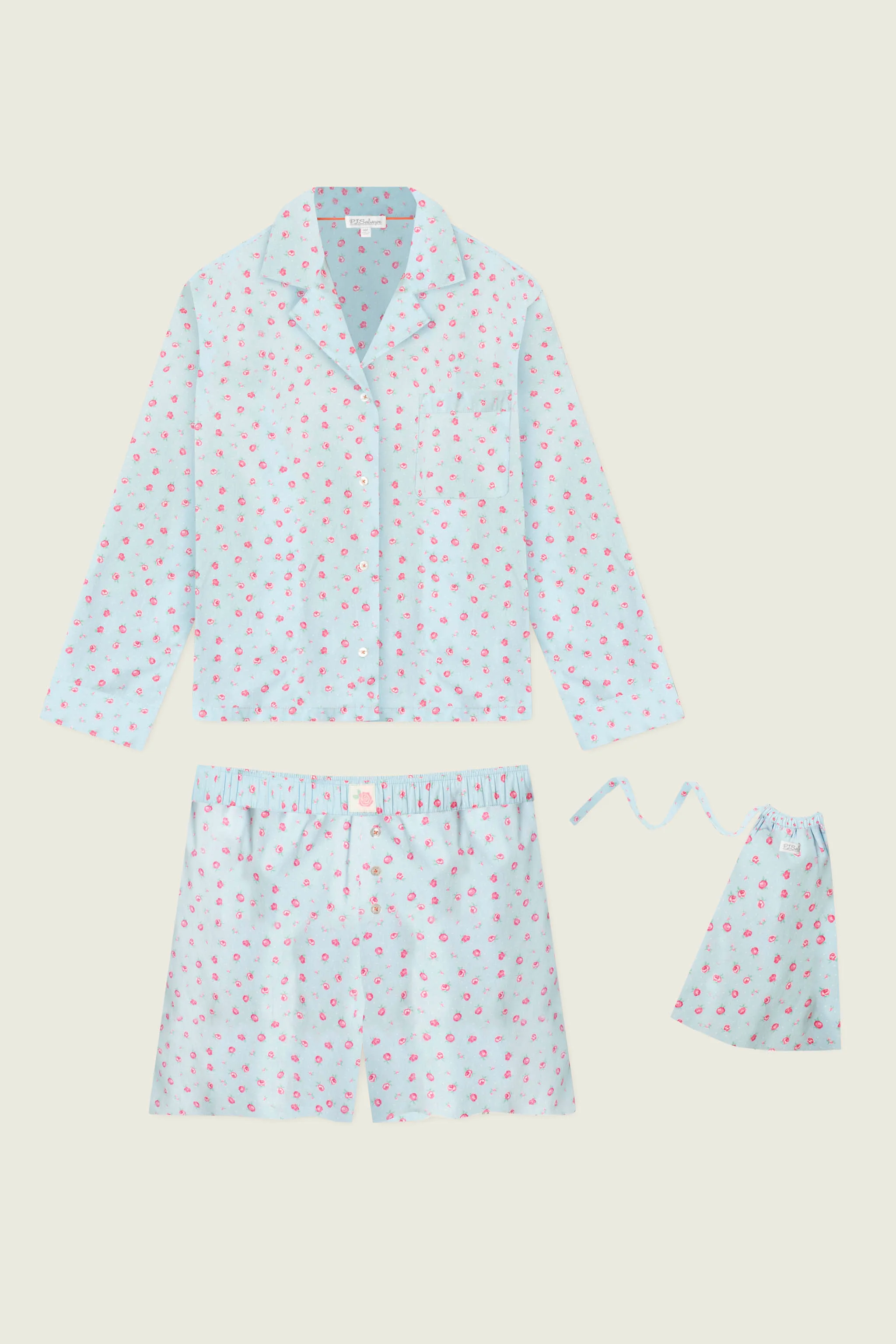 Afterparty Poplin Rosy Nights Short PJ Set - Image 6