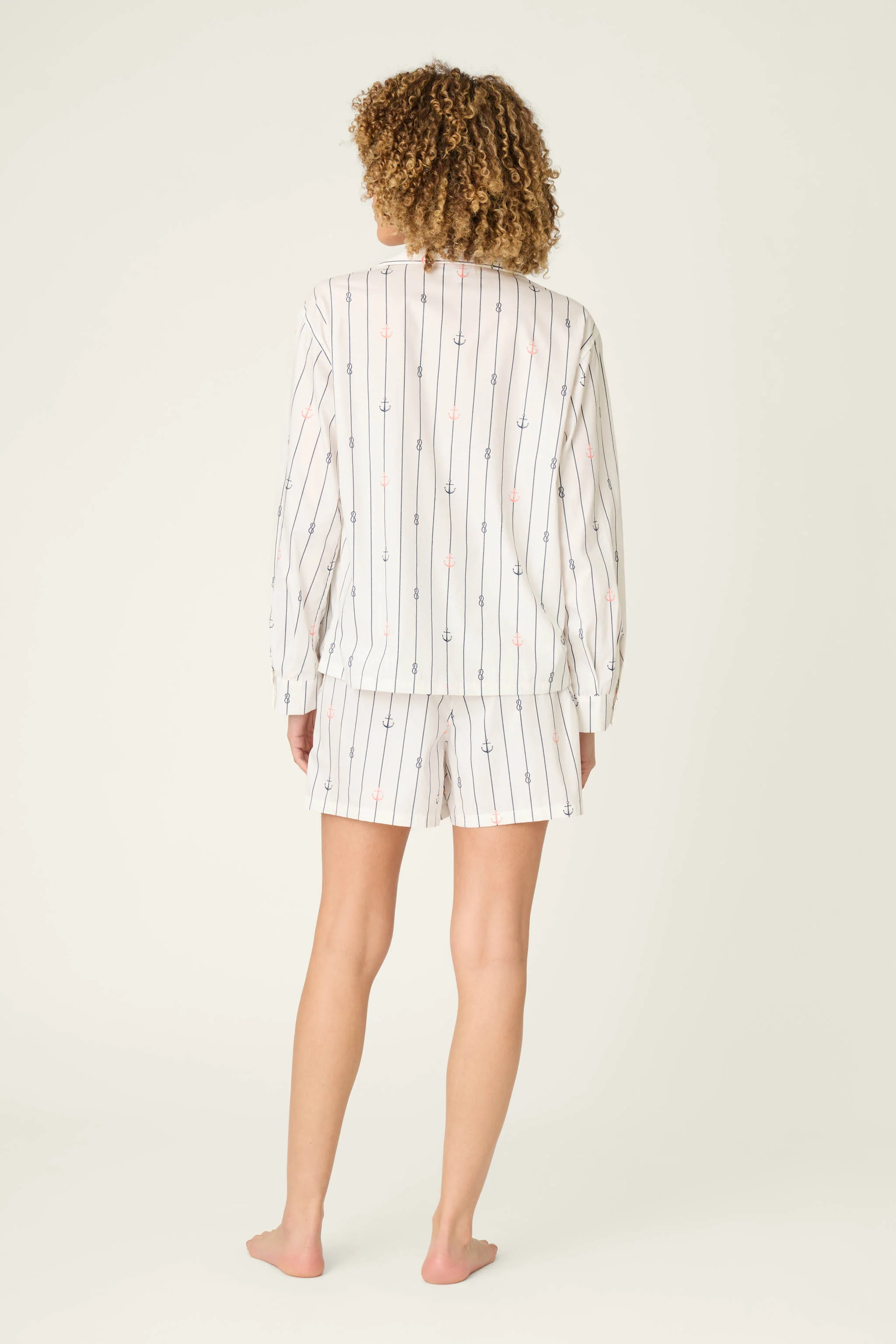 Afterparty Poplin Sail Away Short PJ Set - Image 3