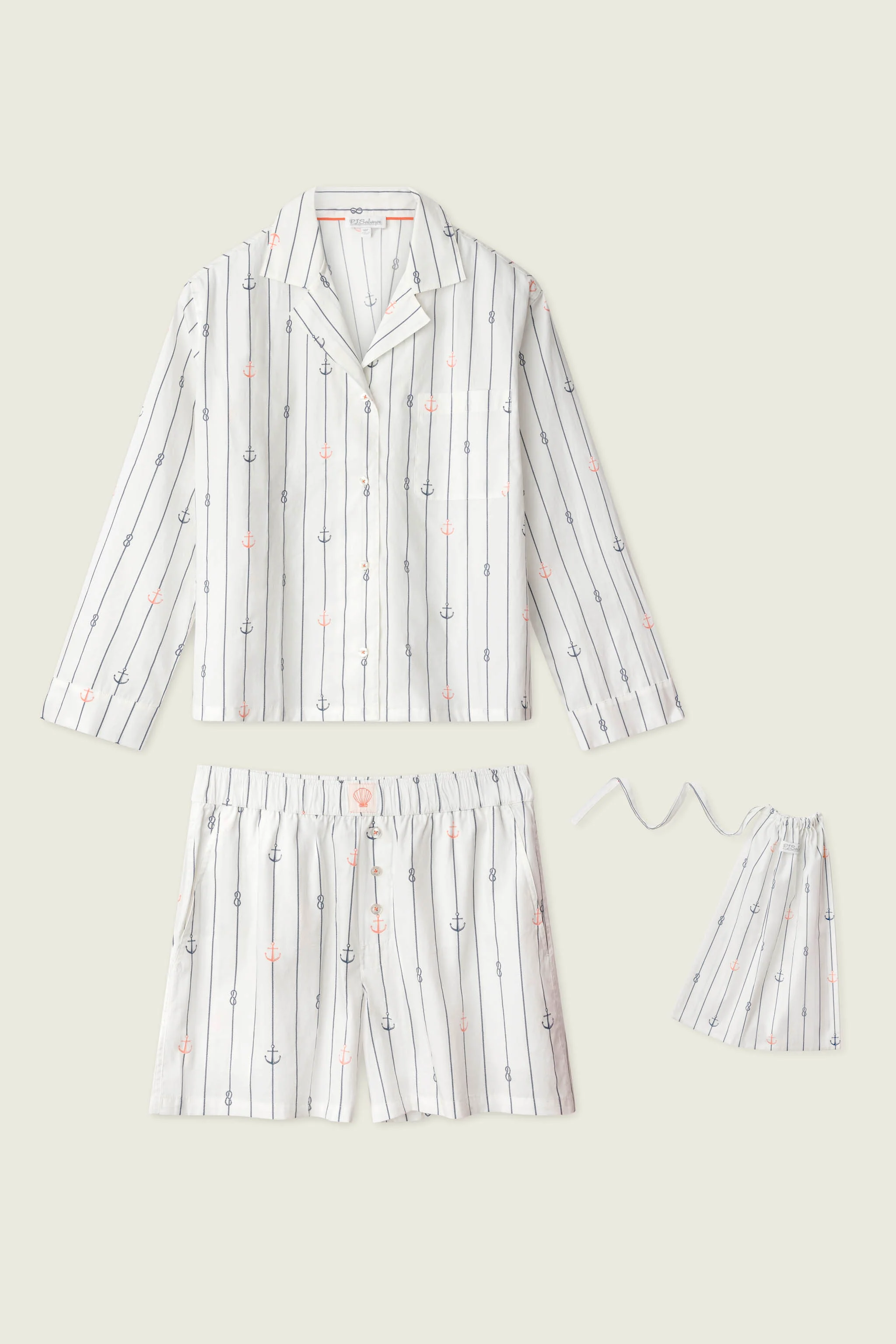 Afterparty Poplin Sail Away Short PJ Set - Image 7