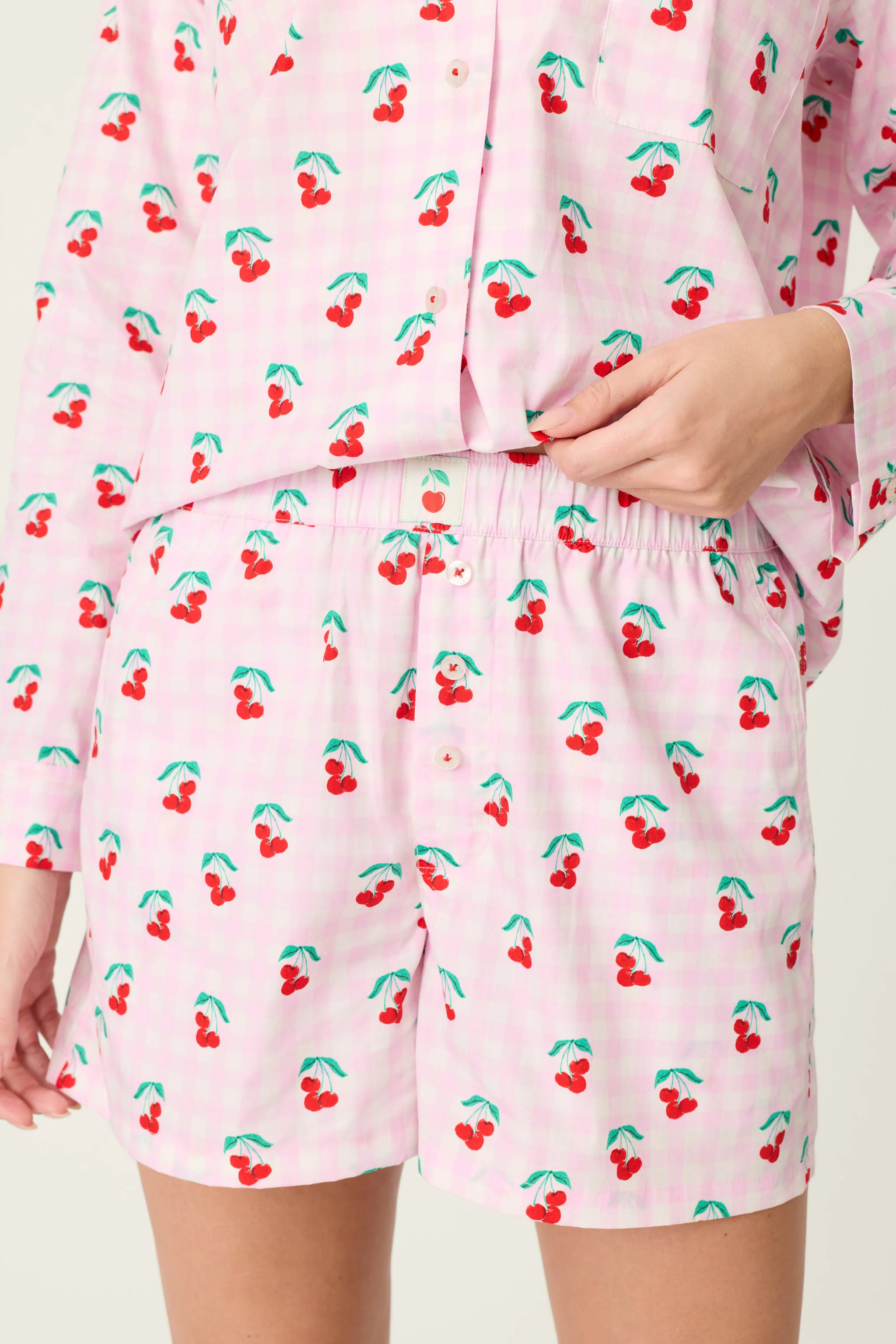 Afterparty Poplin Oh Cherry Short PJ Set - Image 5