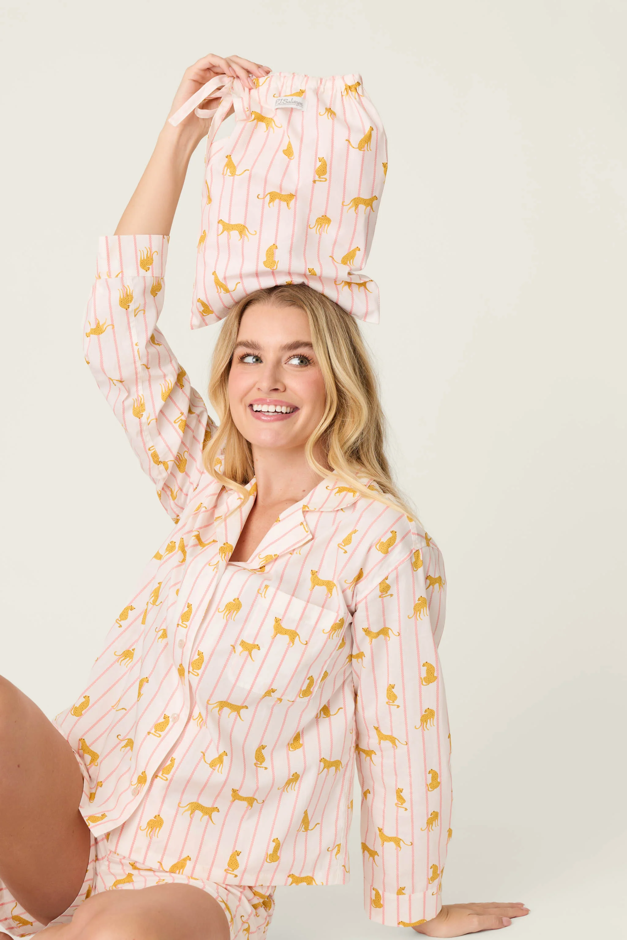 Afterparty Poplin Cheetah Charm Short PJ Set - Image 5