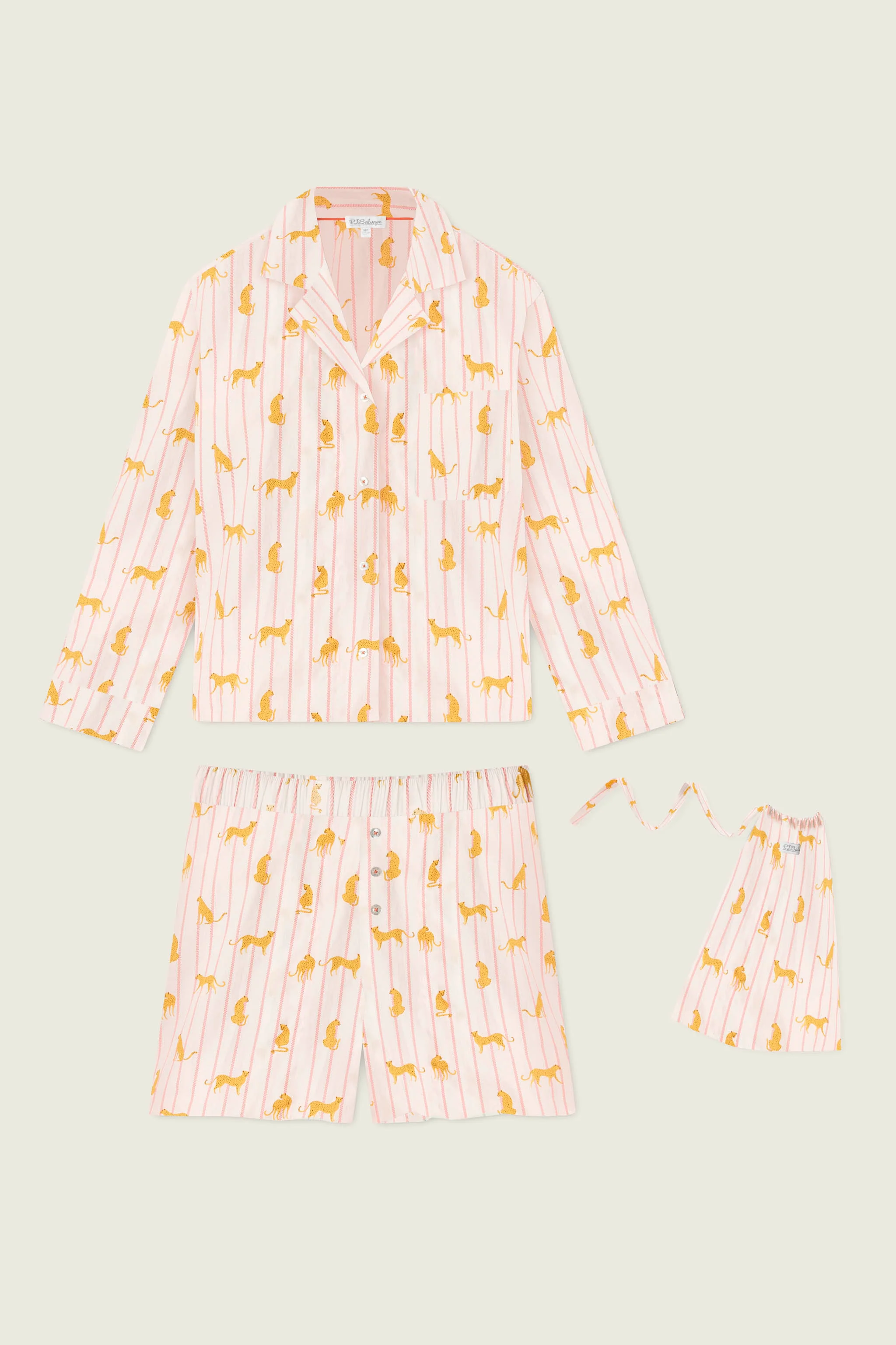 Afterparty Poplin Cheetah Charm Short PJ Set - Image 7
