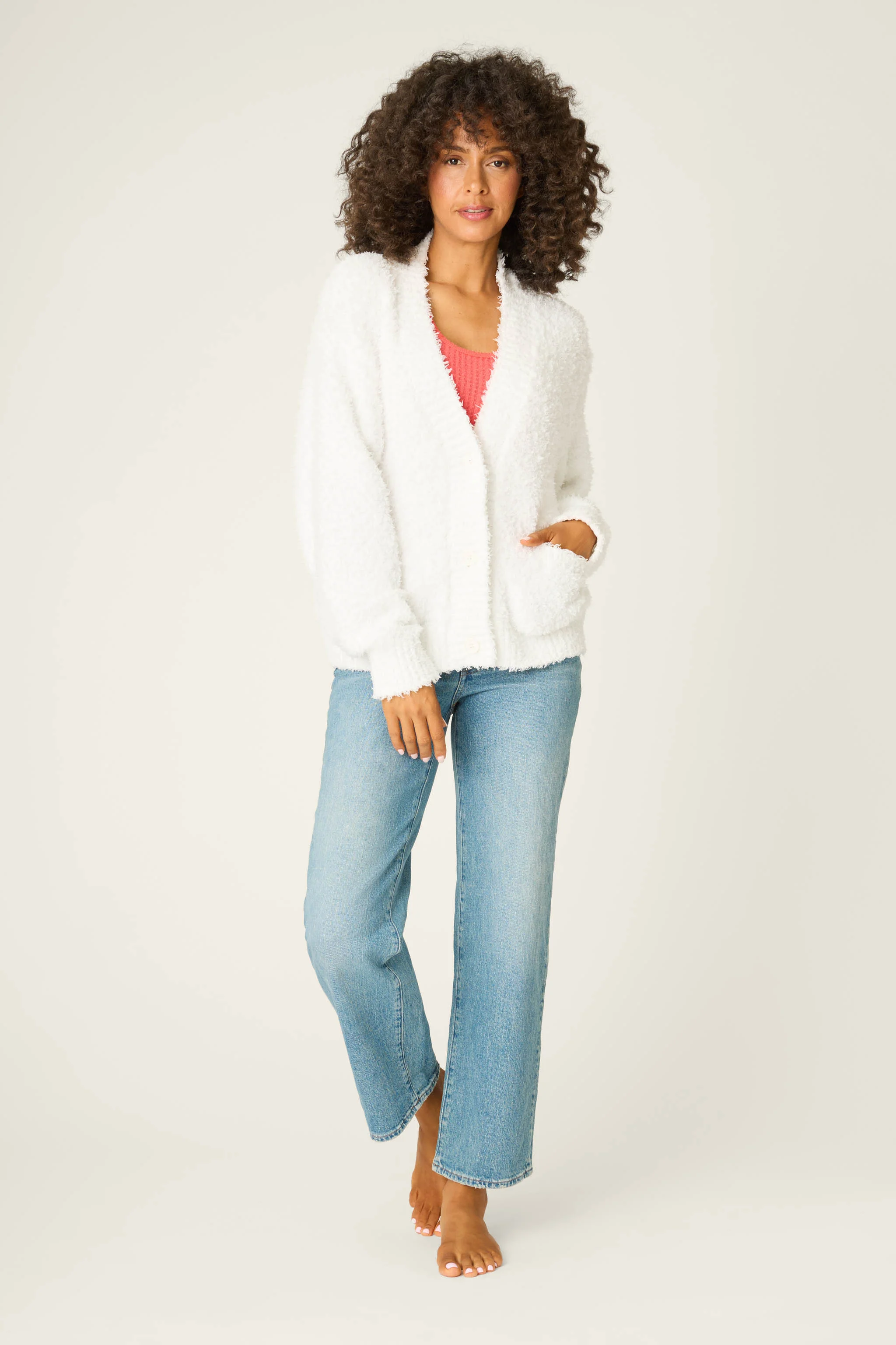 Bundle Up Boucle Ivory Cardigan - Image 3