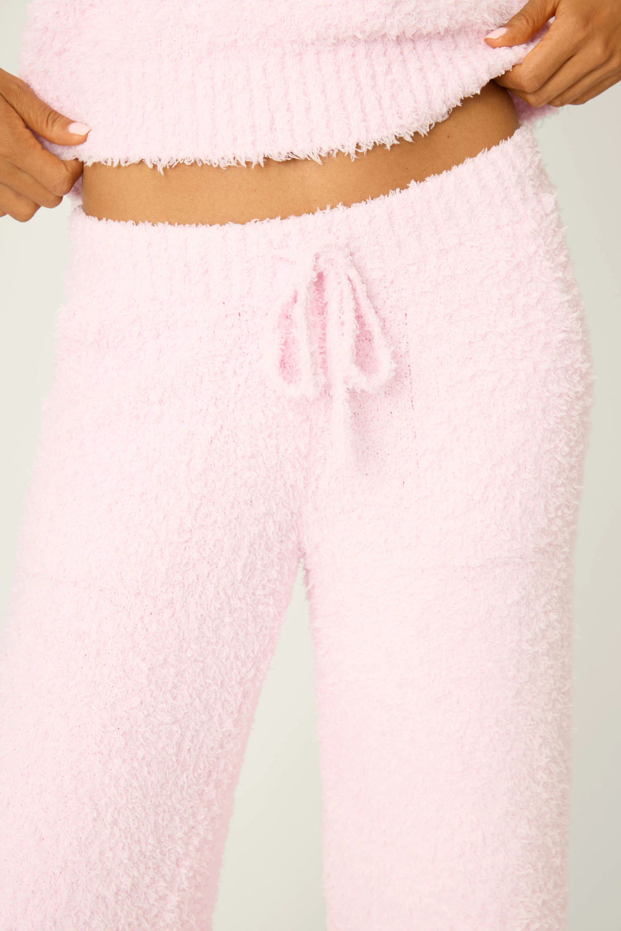 Bundle Up Boucle Pink Open Leg Pants - Image 4