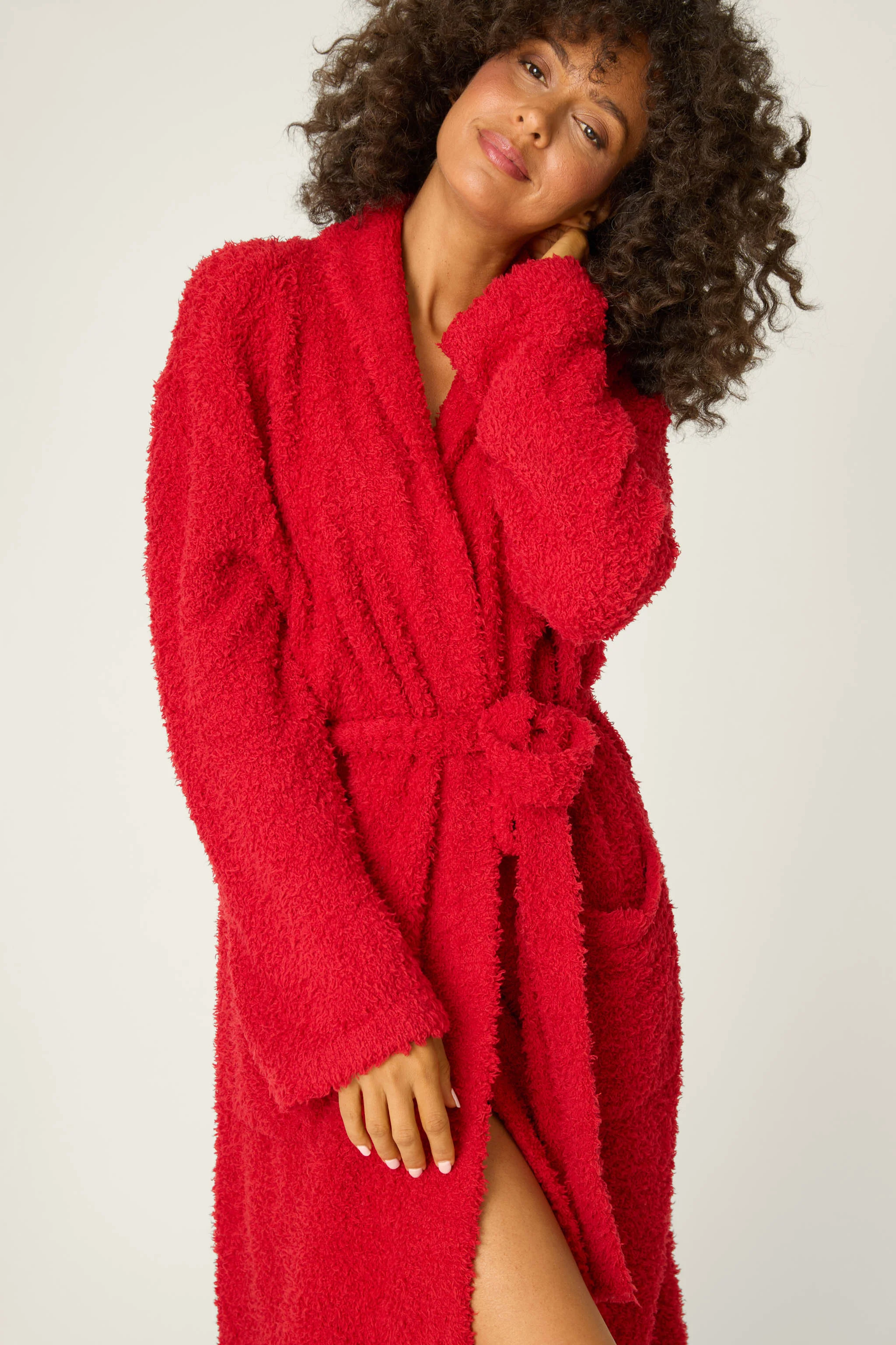 Bundle Up Boucle Red Robe - Image 3