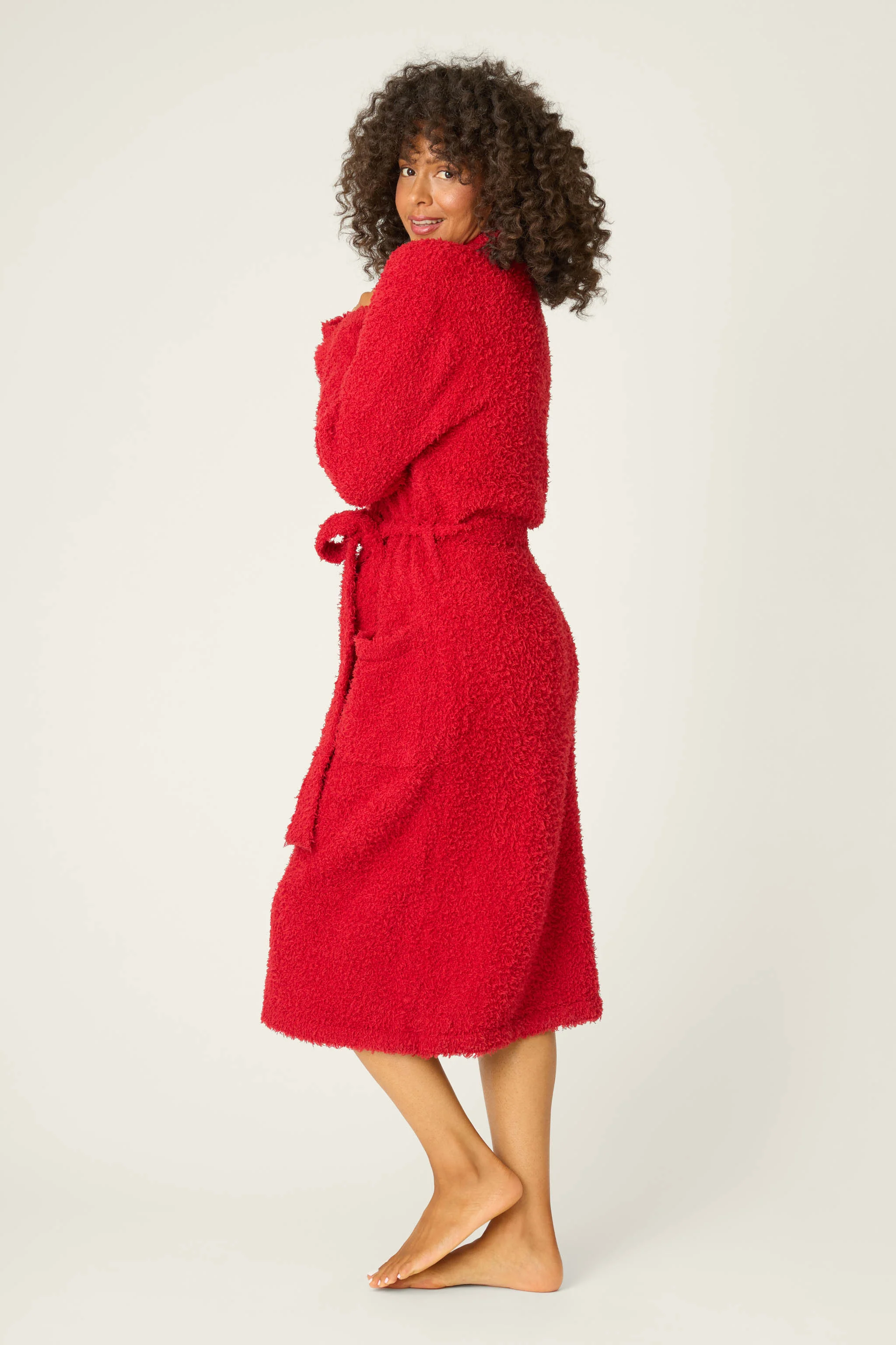 Bundle Up Boucle Red Robe - Image 4