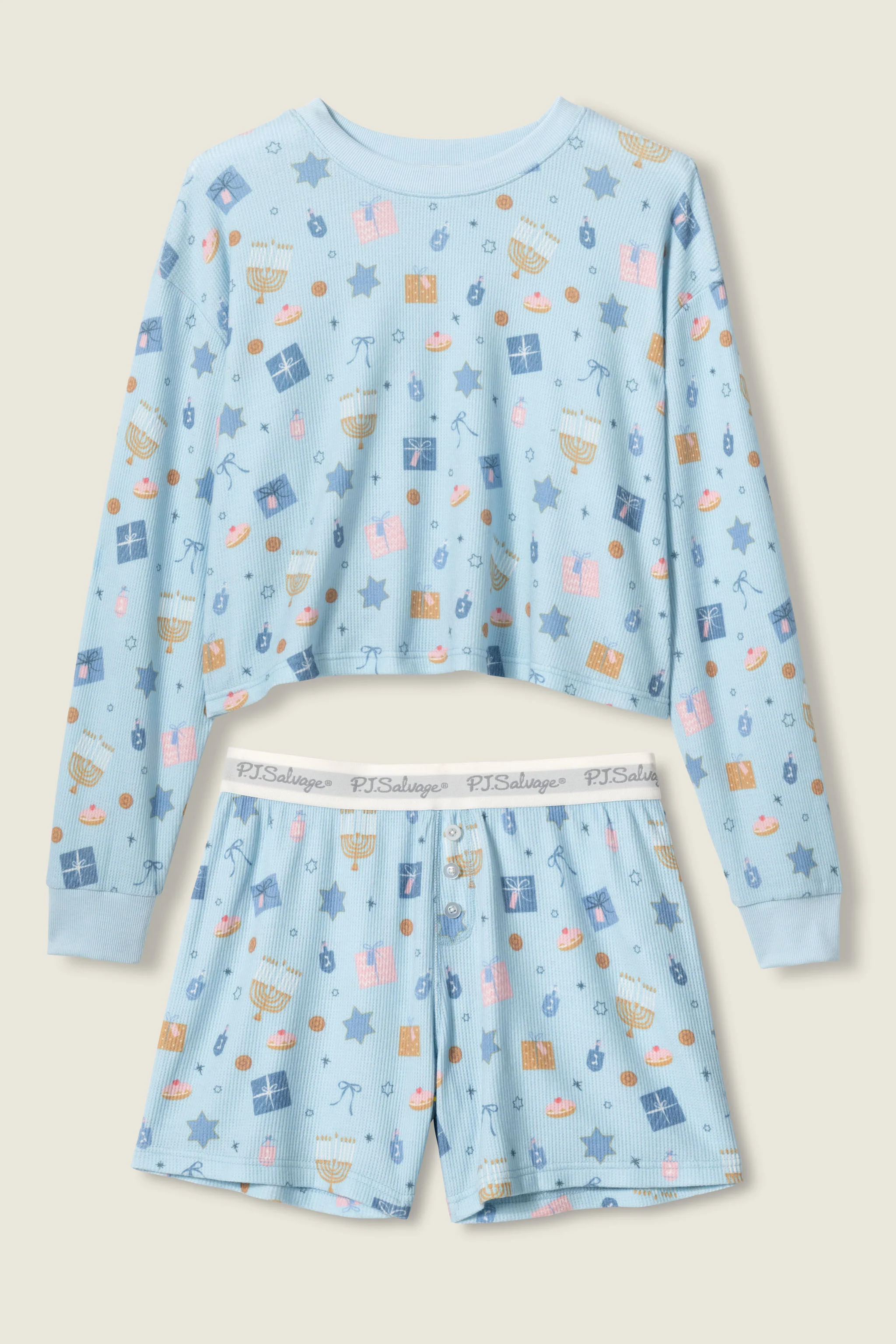 Boyfriend Boxer Hanukkah Print Shorts Set - Image 6