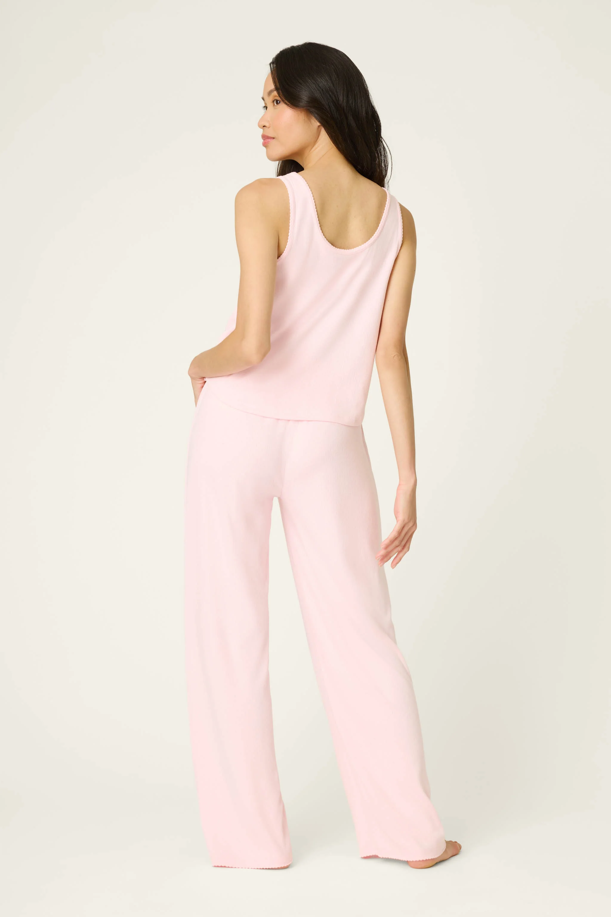 Pointelle Essentials Ballet Pink PJ  Set - Image 2