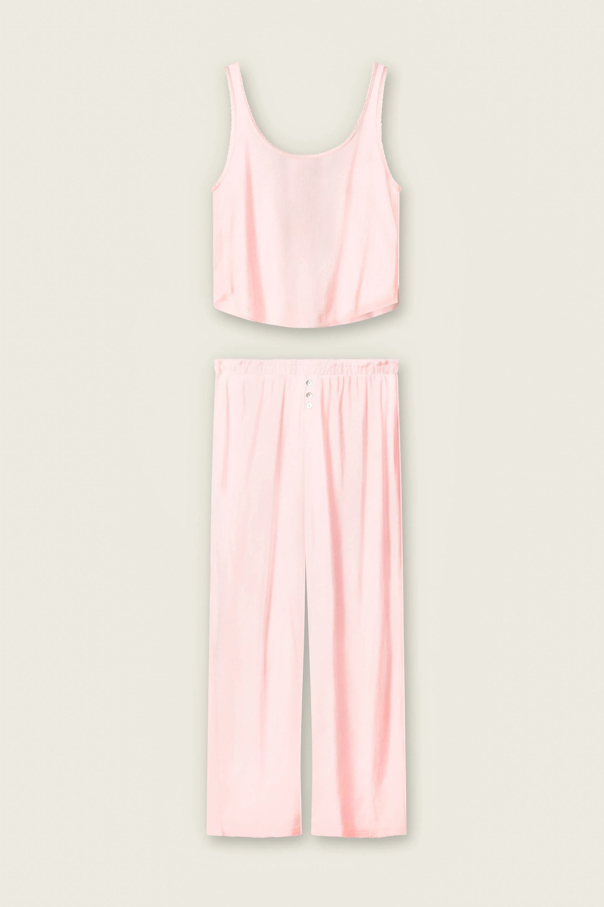 Pointelle Essentials Ballet Pink PJ  Set - Image 6