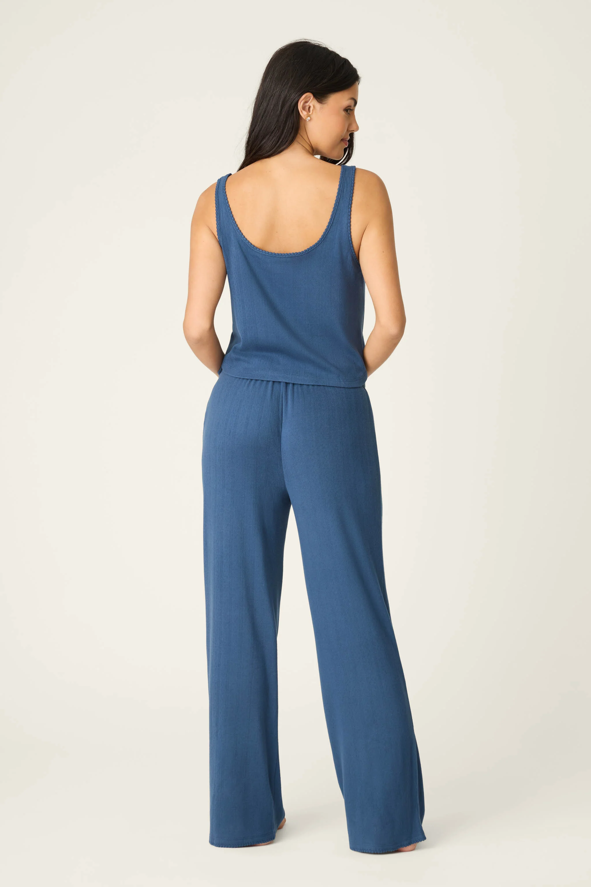 Pointelle Essentials Deep Sea PJ Set - Image 2