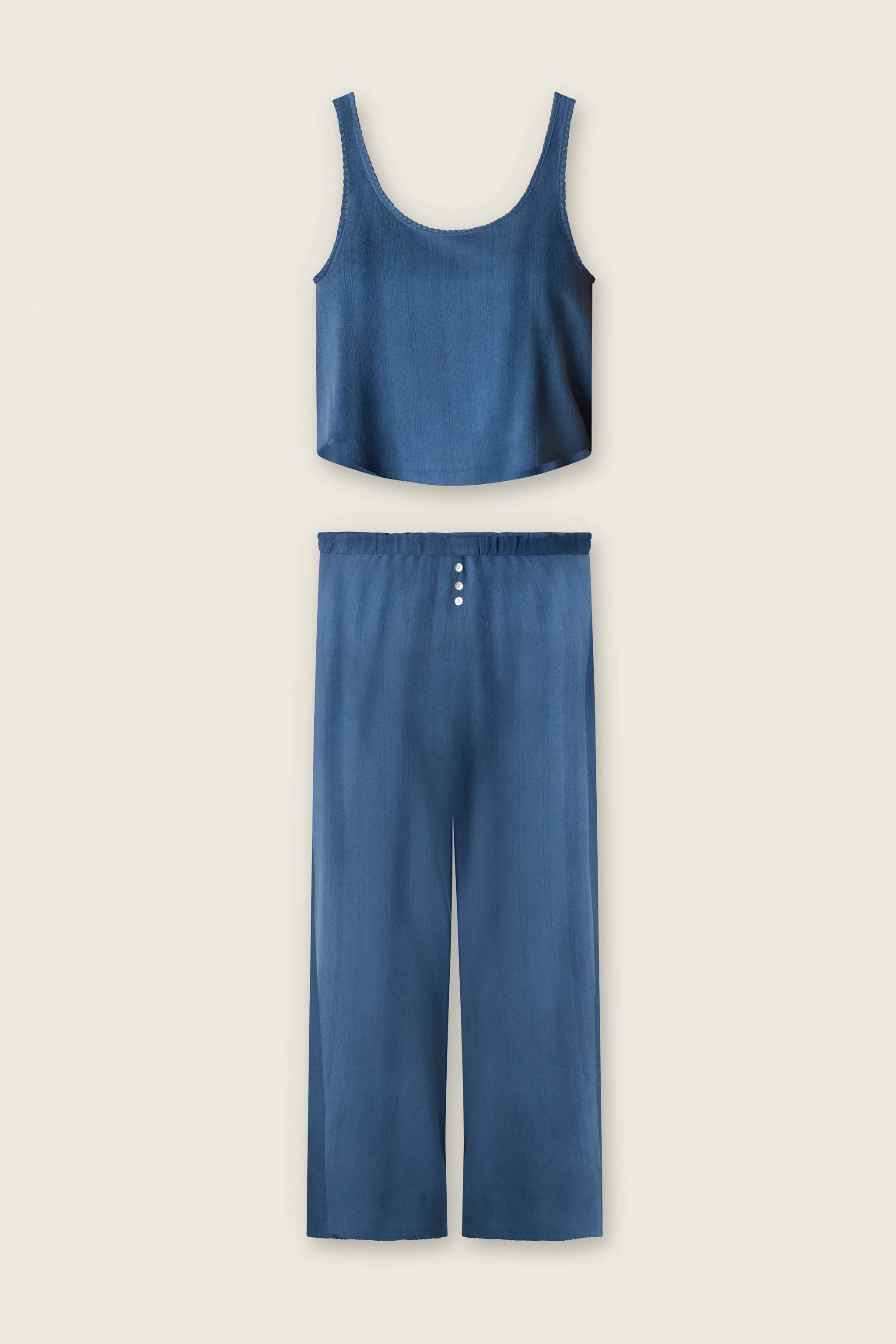 Pointelle Essentials Deep Sea PJ Set - Image 5