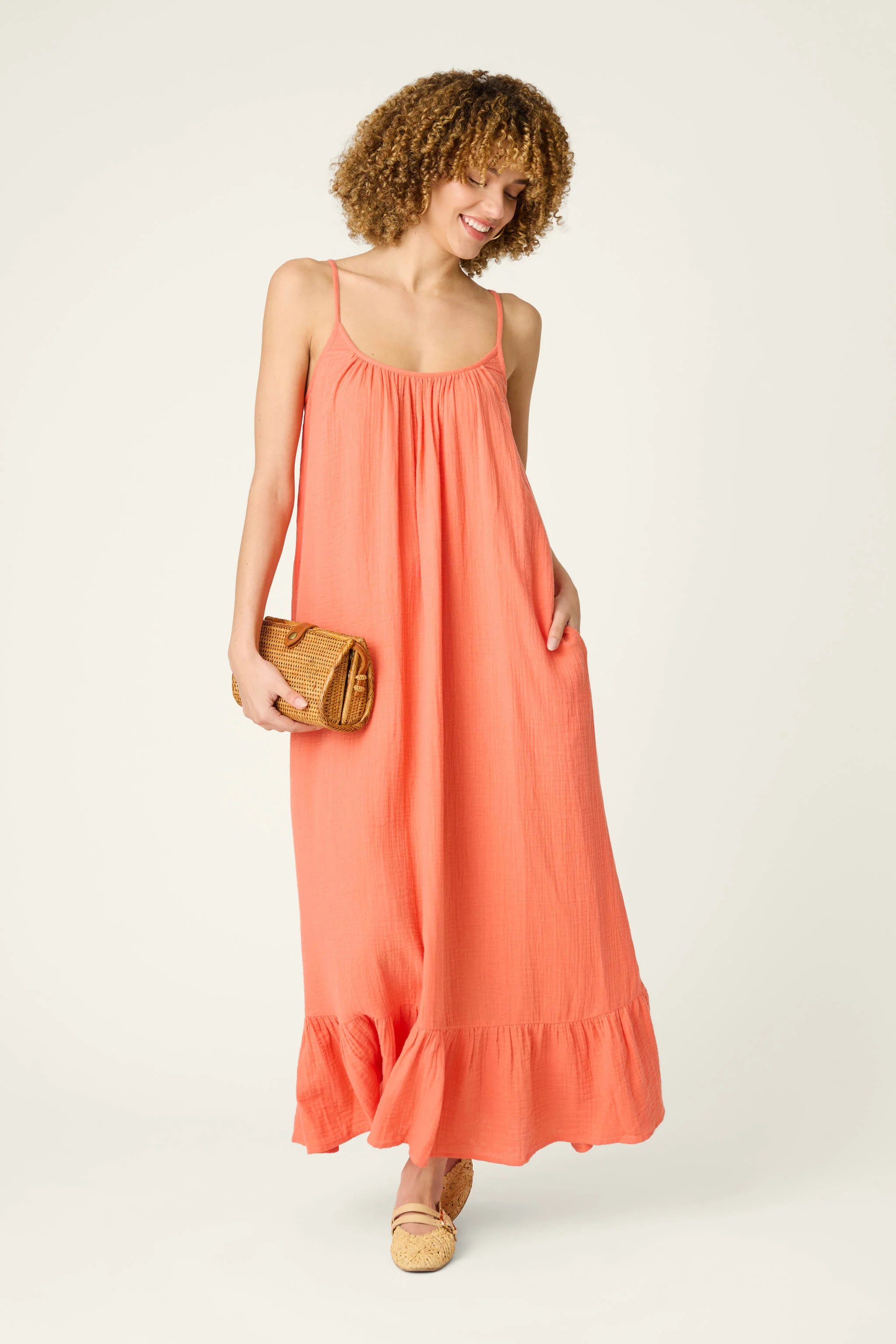 Sea You in Capri Hot Coral Dress - Image 3