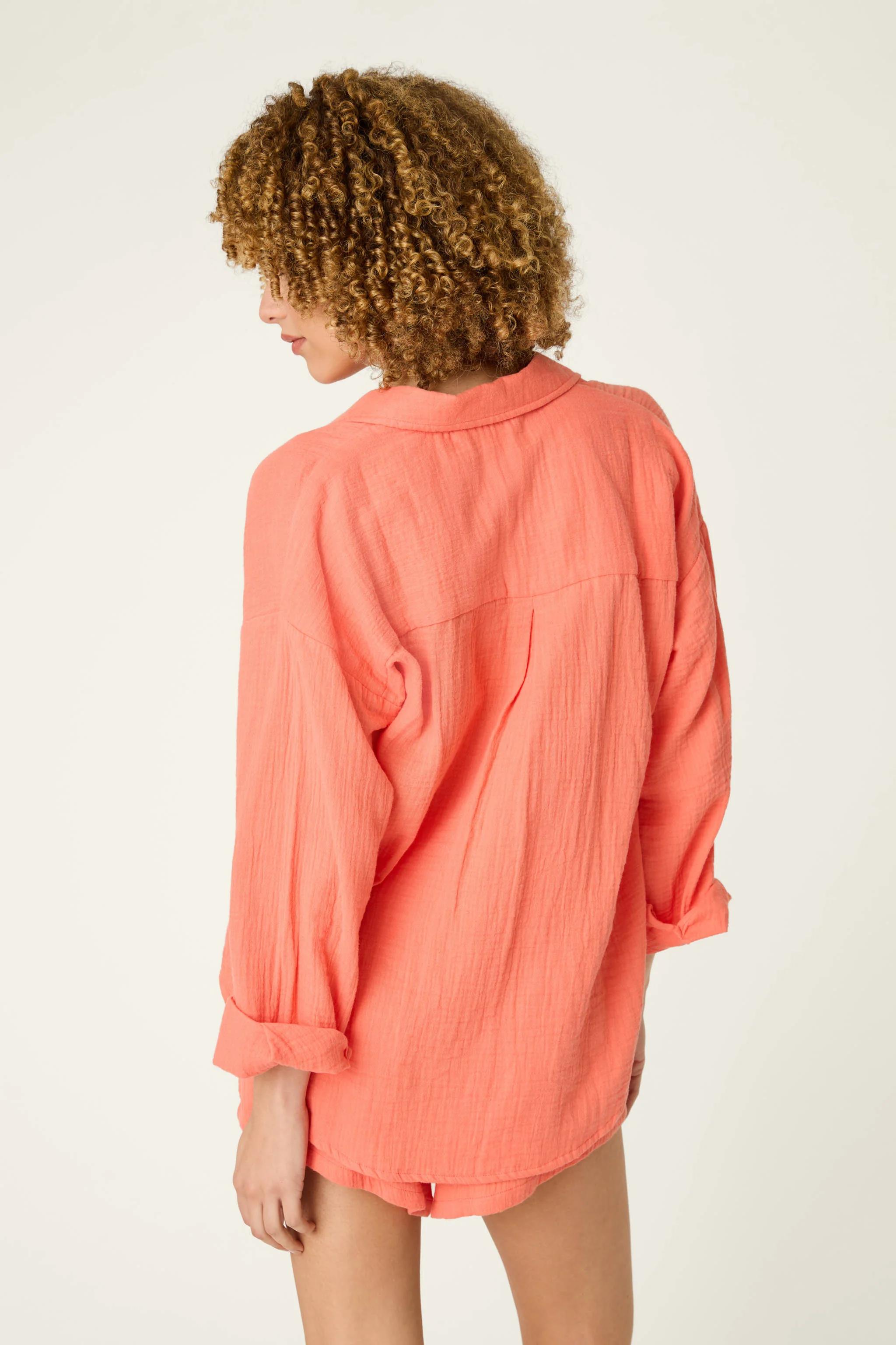 Sea You in Capri Hot Coral Long Sleeve Top - Image 2