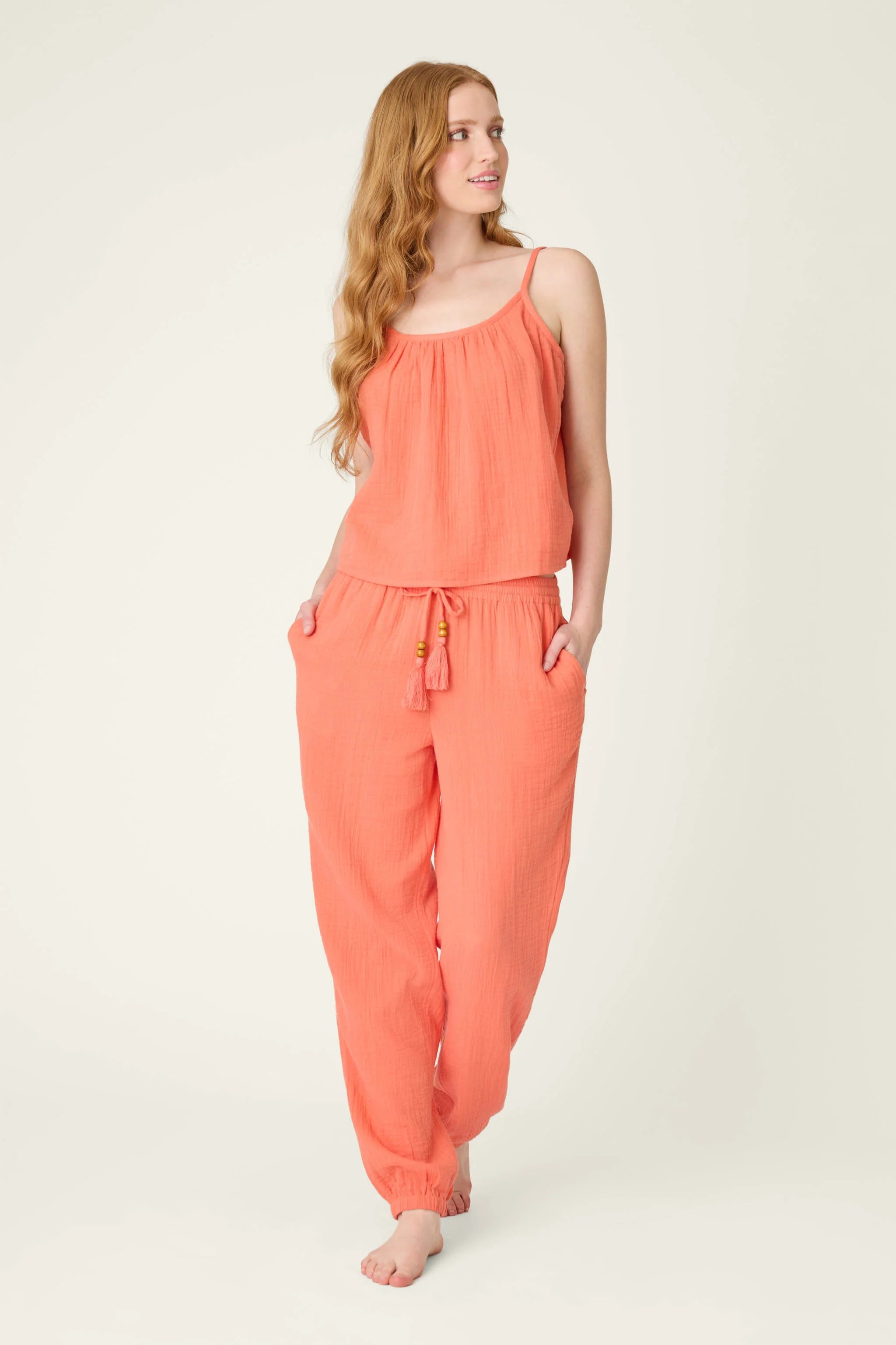 Sea You in Capri Hot Coral Pants - Image 2