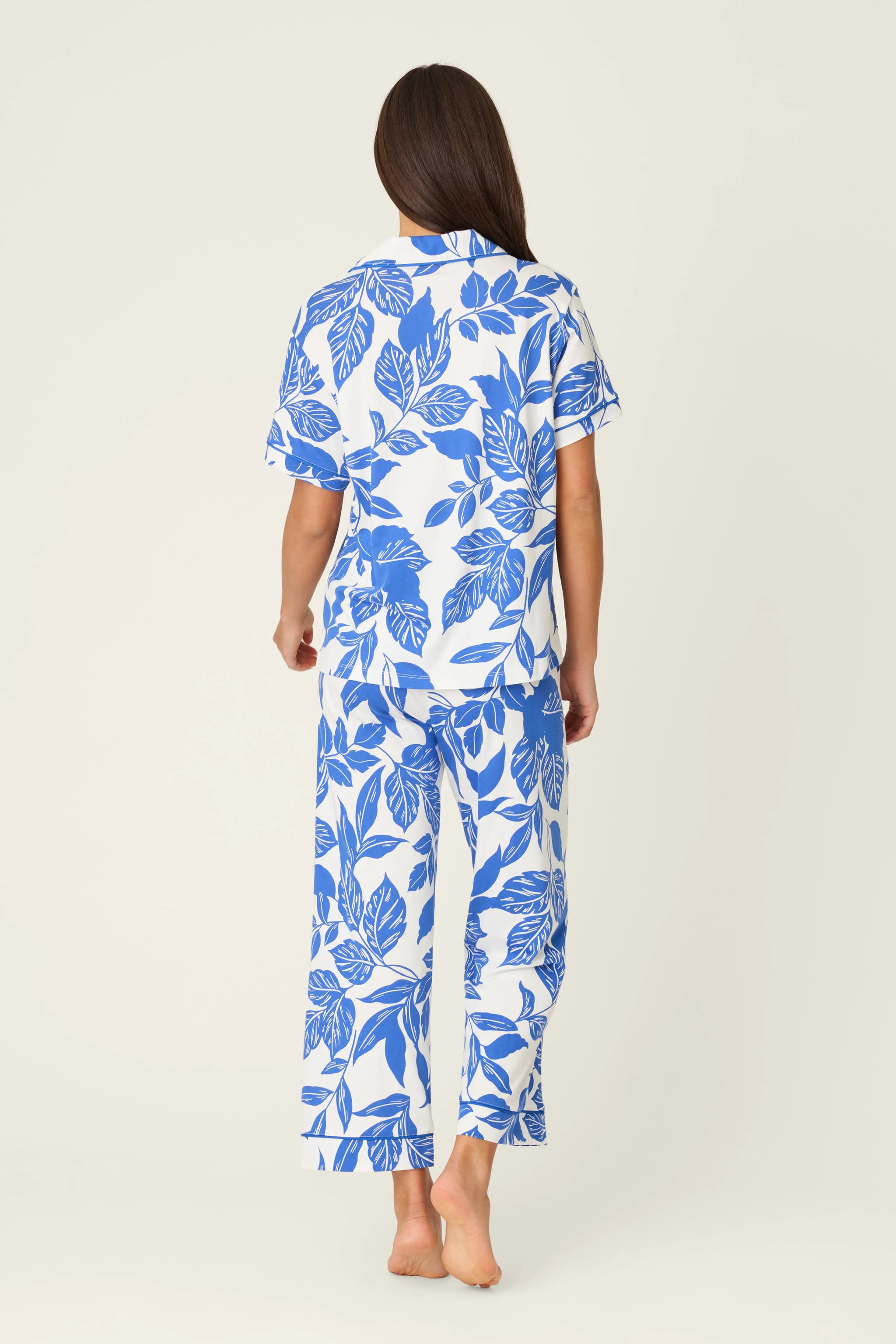 Whimsy Sapphire Garden Cropped PJ Set - Image 3