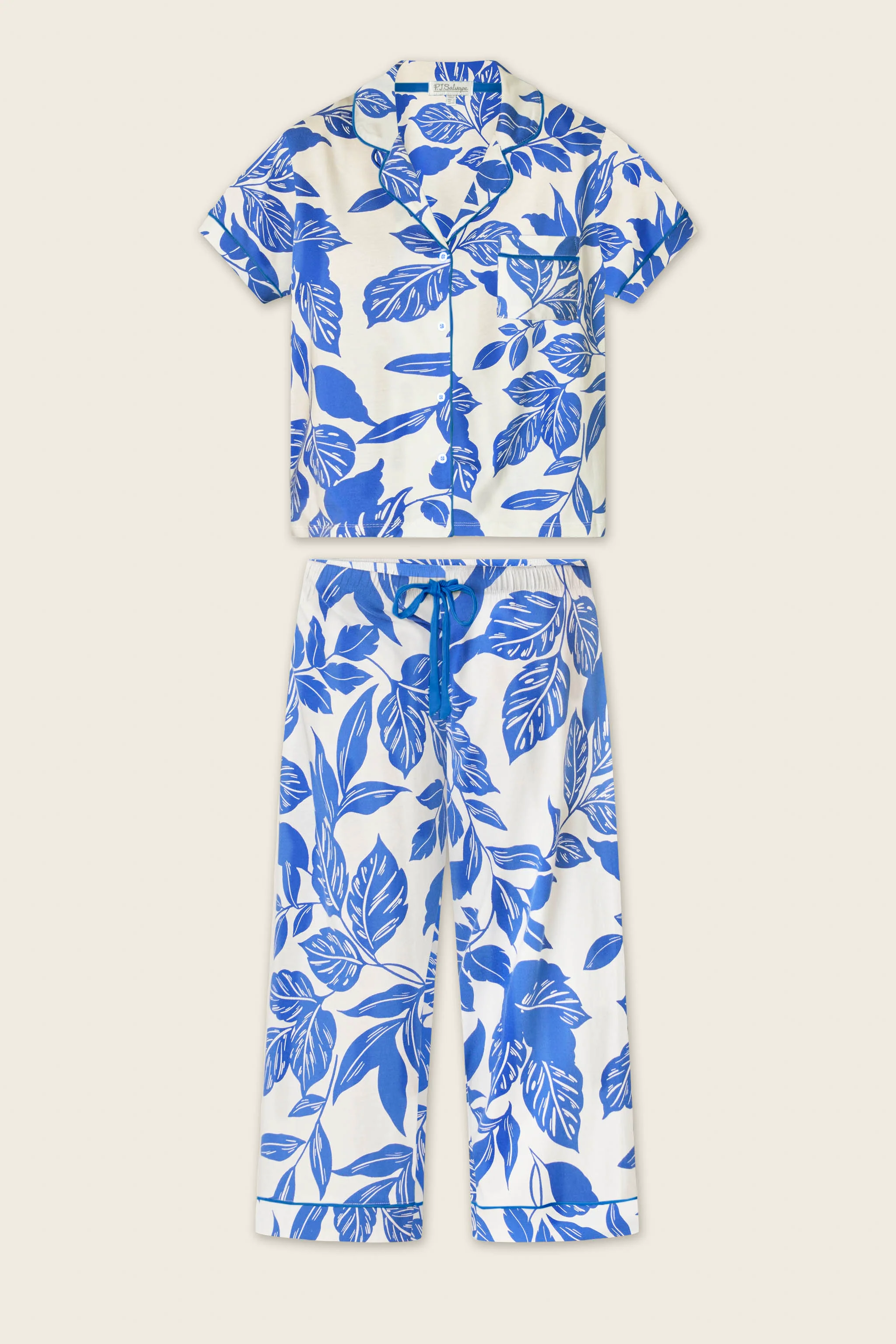Whimsy Sapphire Garden Cropped PJ Set - Image 6