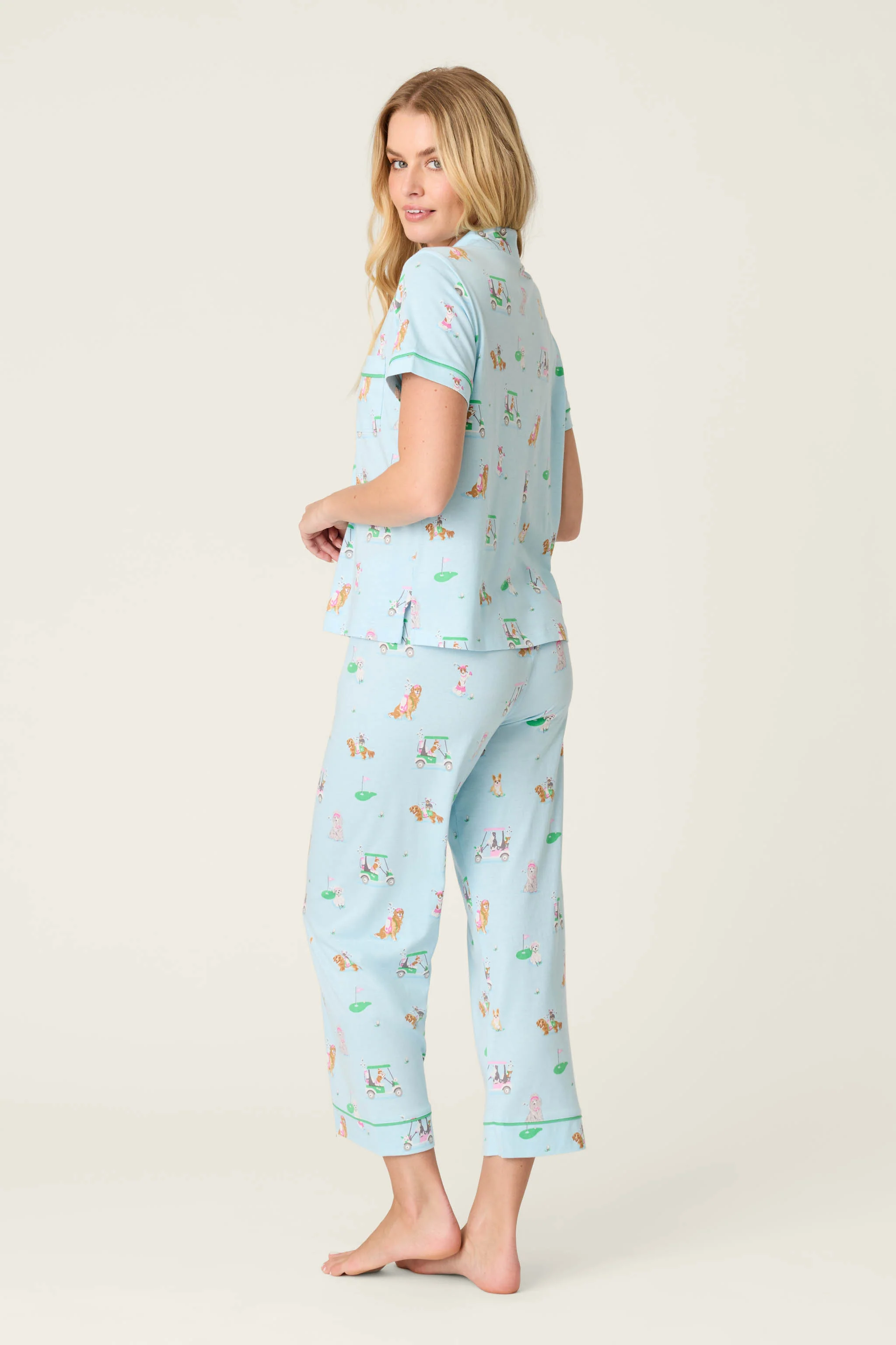 Whimsy Putter Pup Cropped PJ Set - Image 2