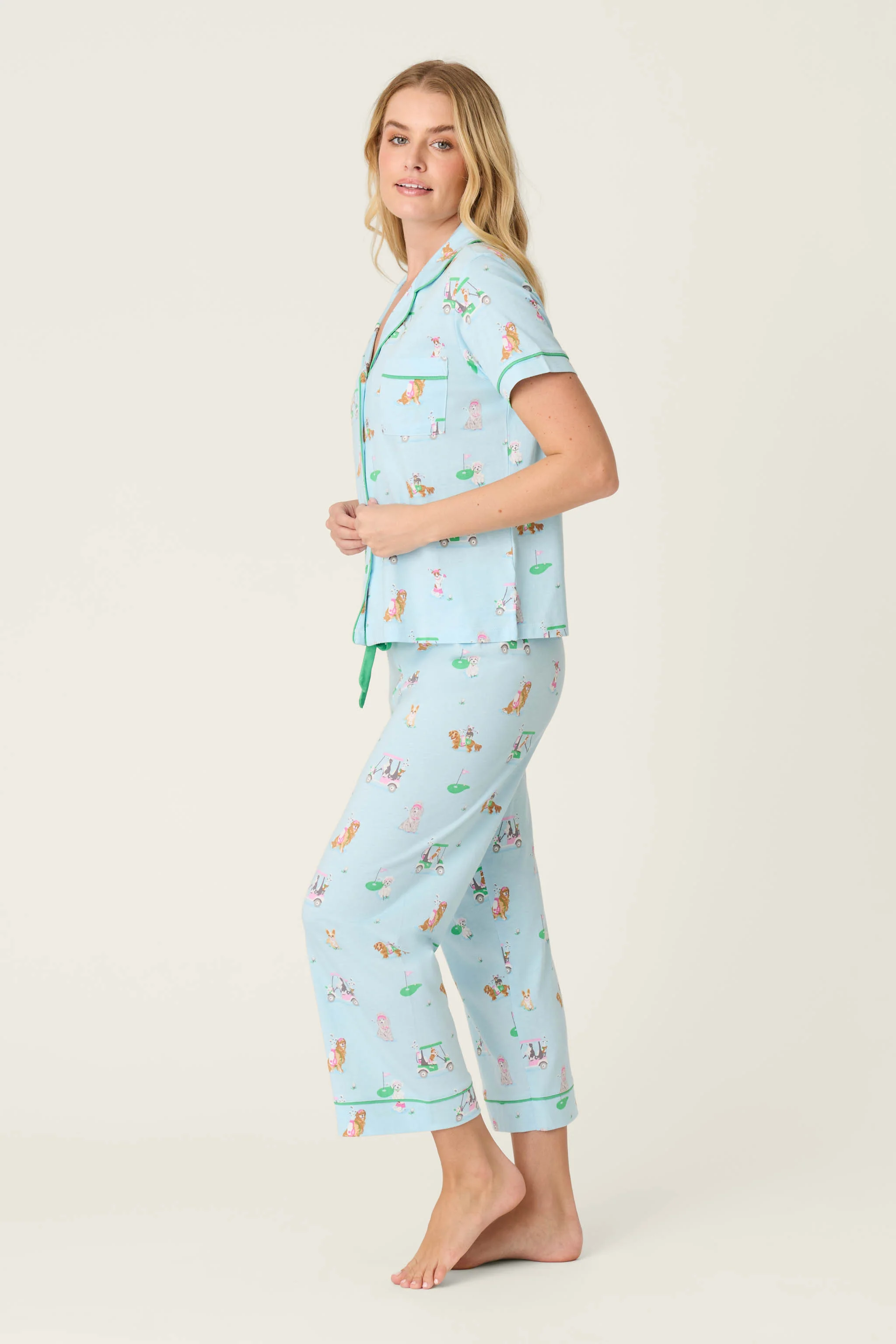 Whimsy Putter Pup Cropped PJ Set - Image 4