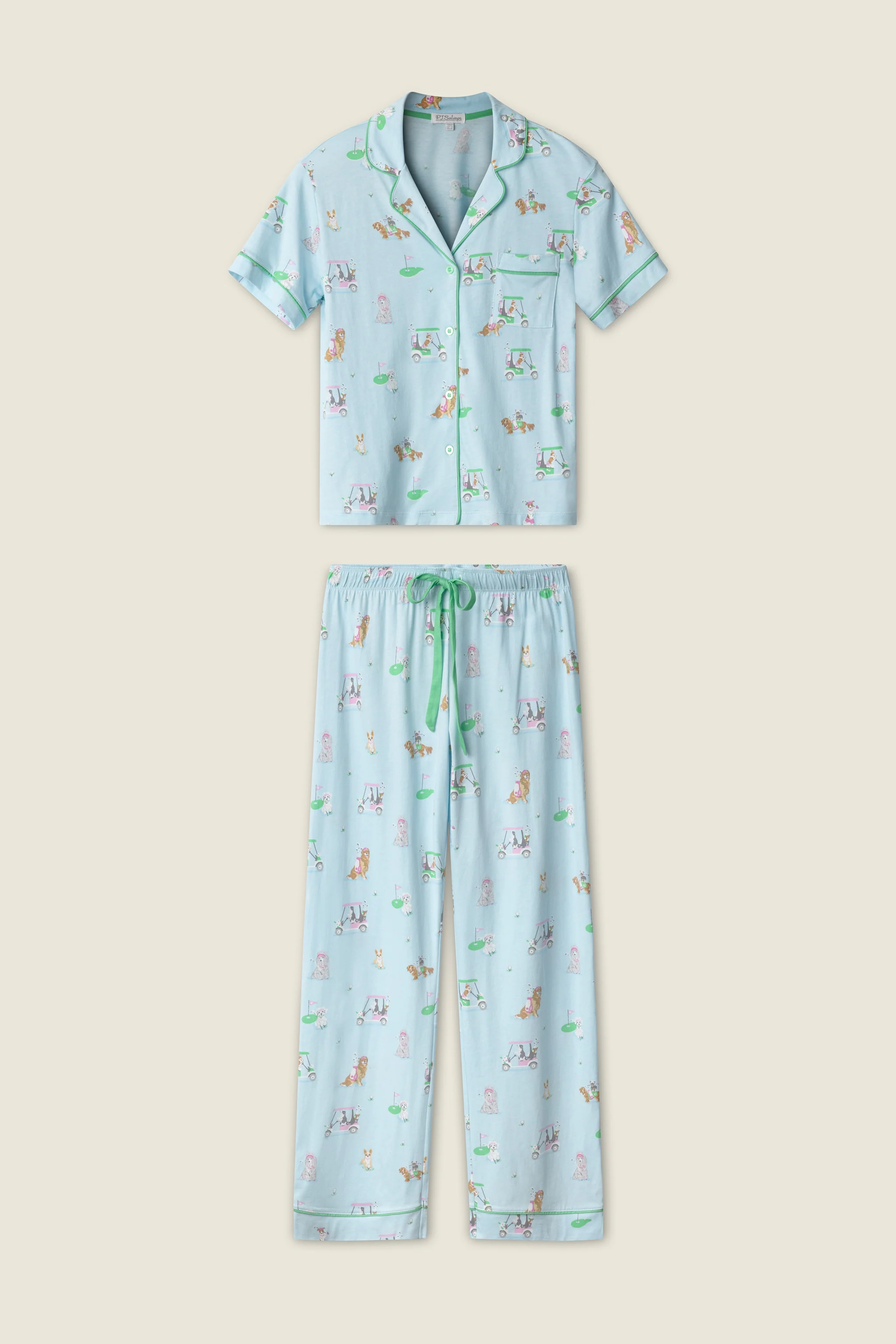 Whimsy Putter Pup Cropped PJ Set - Image 5