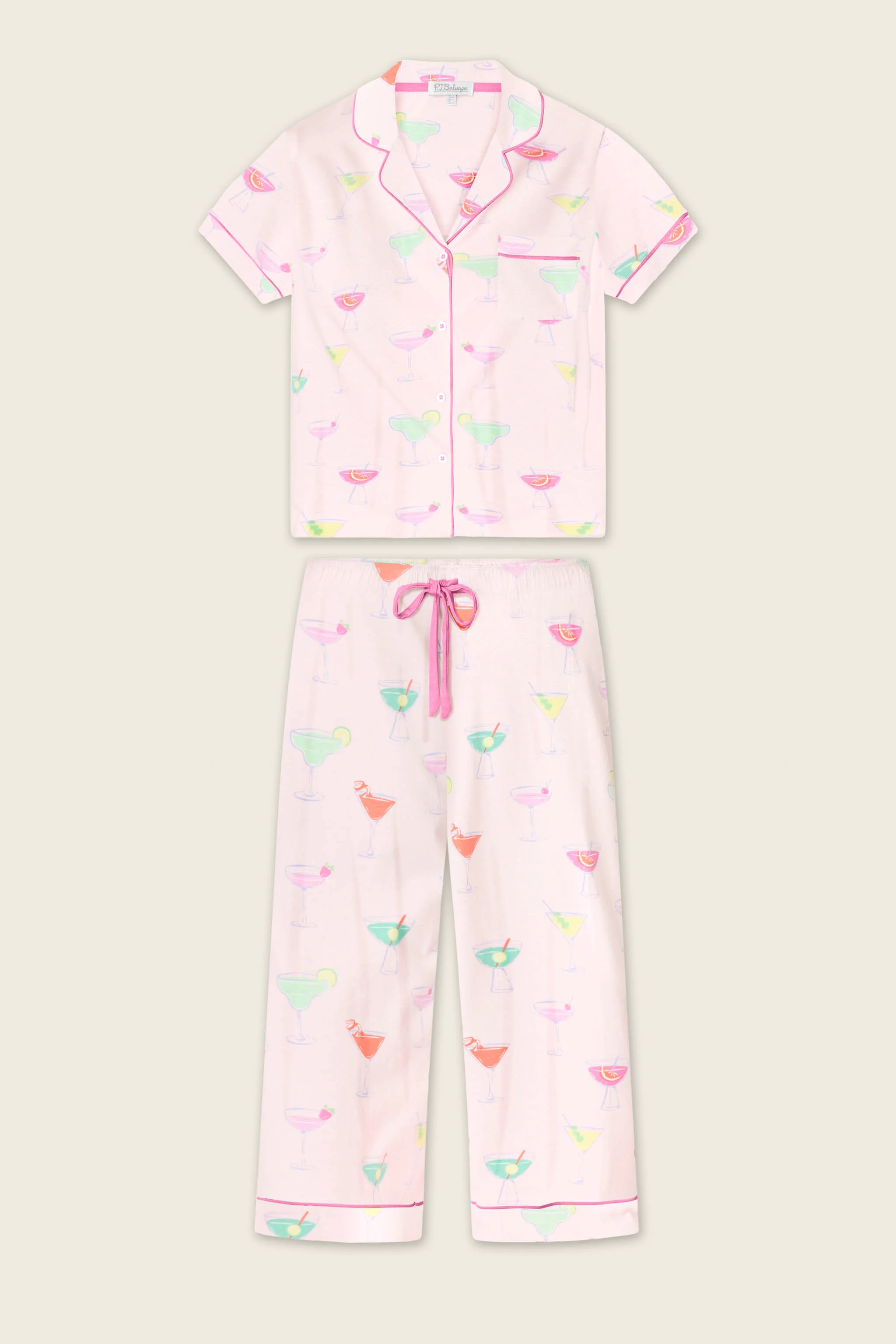 Whimsy Sip Happens Cropped PJ Set - Image 5